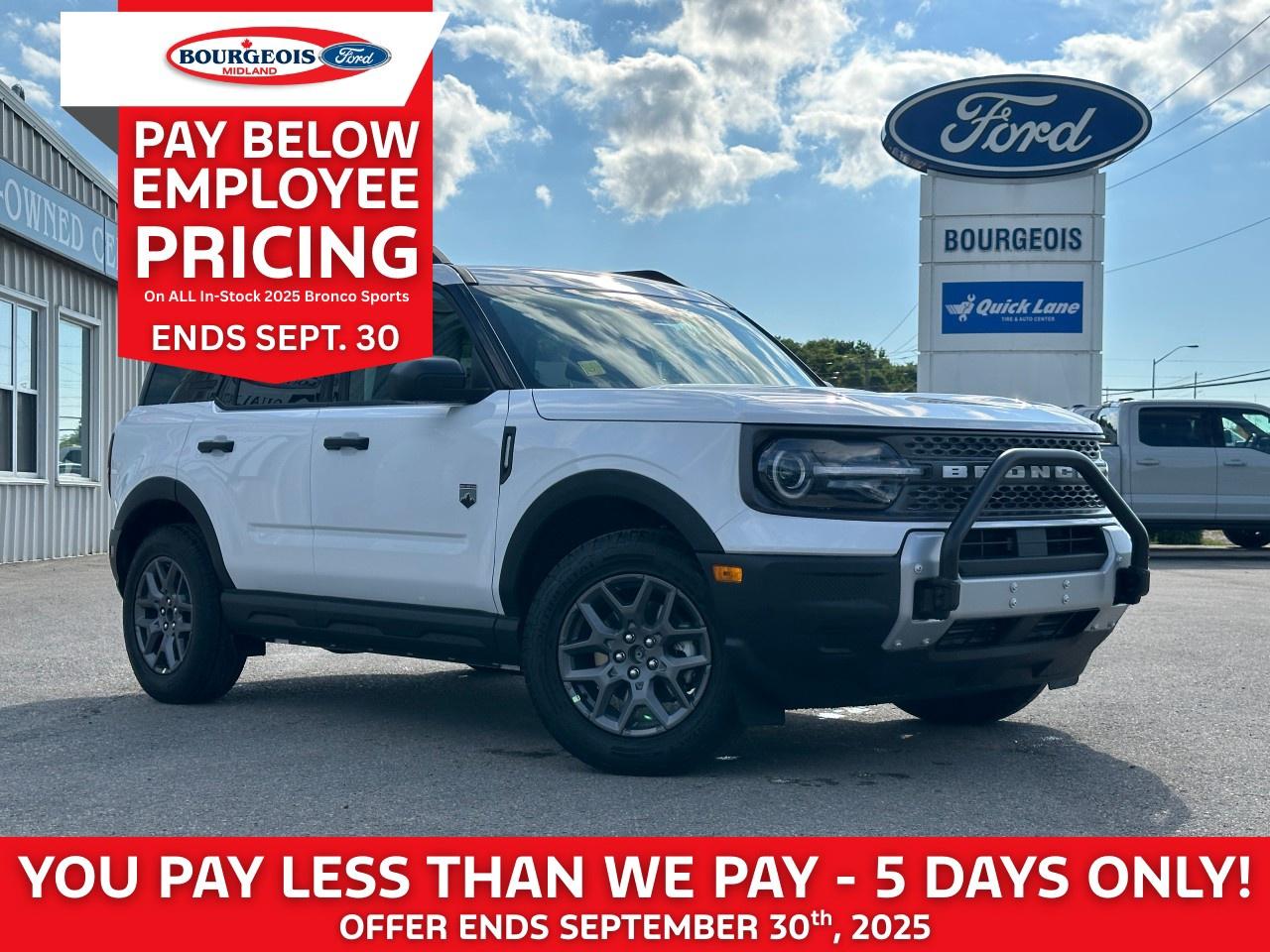 New 2025 Ford Bronco Sport Big Bend 4x4 for sale in Midland, ON