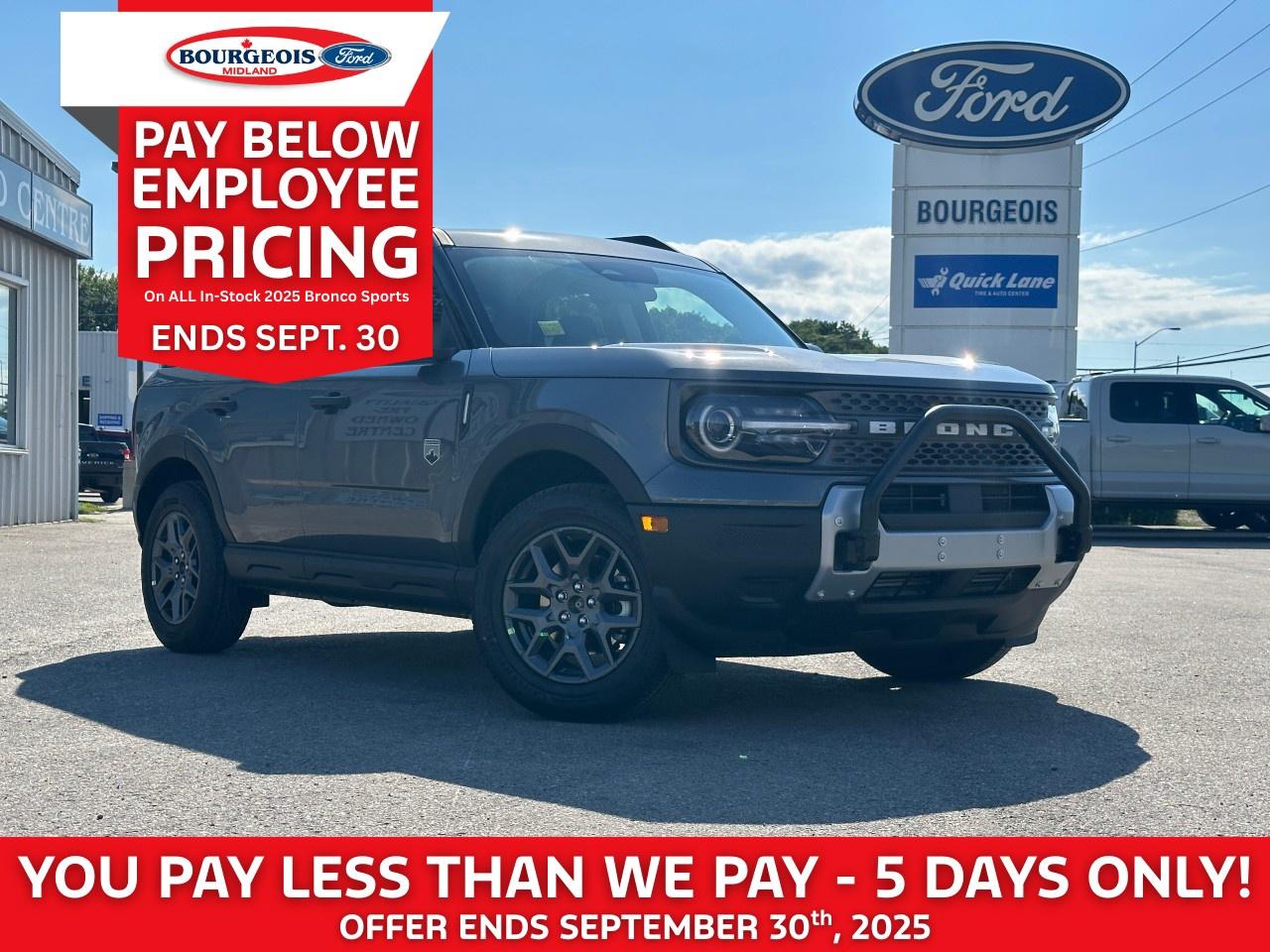 New 2025 Ford Bronco Sport Big Bend 4x4 for sale in Midland, ON
