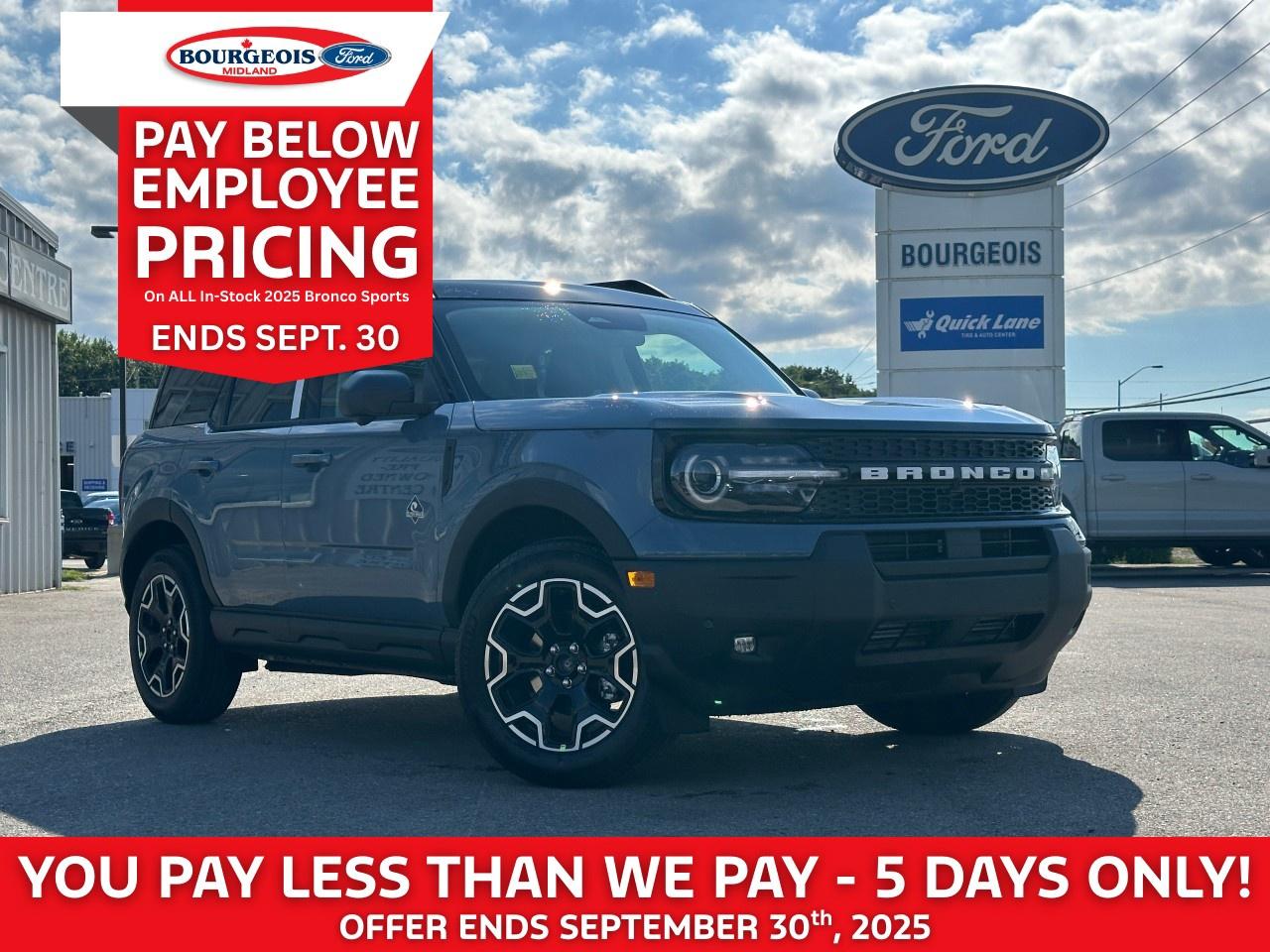 New 2025 Ford Bronco Sport Outer Banks 4X4 for sale in Midland, ON