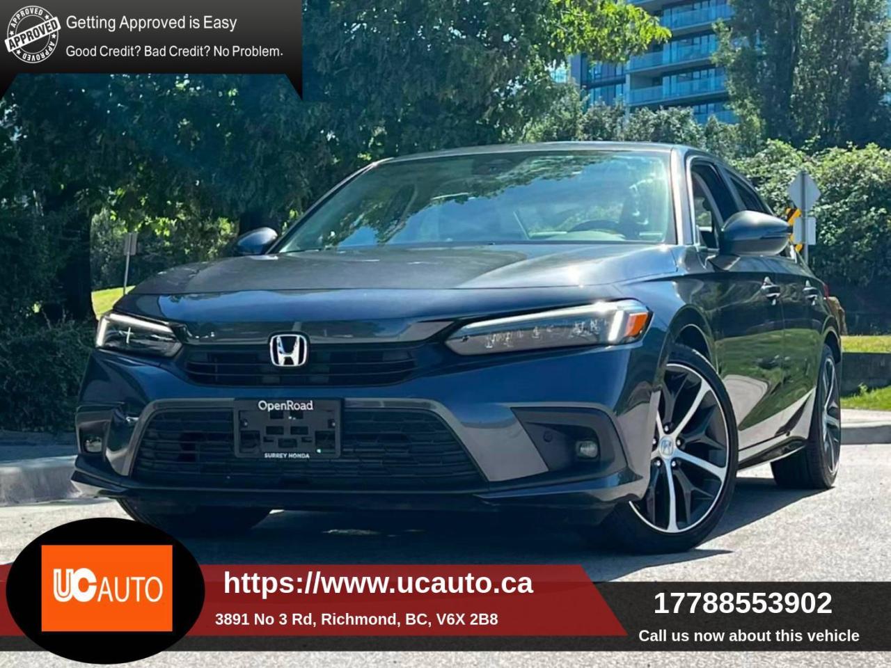 Used 2022 Honda Civic Touring CVT/ NO ACCIDENT/ BC LOCAL/ ONE OWNER for sale in Richmond, BC