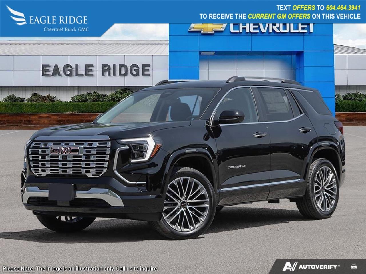 New 2026 GMC Terrain Denali ambient cabin lighting, 8-inch digital driver display, Bose premium sound, 8-inch infotainment touchscreen with navigation, wireless charging, WiFi hotspot, wireless Apple CarPlay/Android Auto, Blueto for sale in Coquitlam, BC
