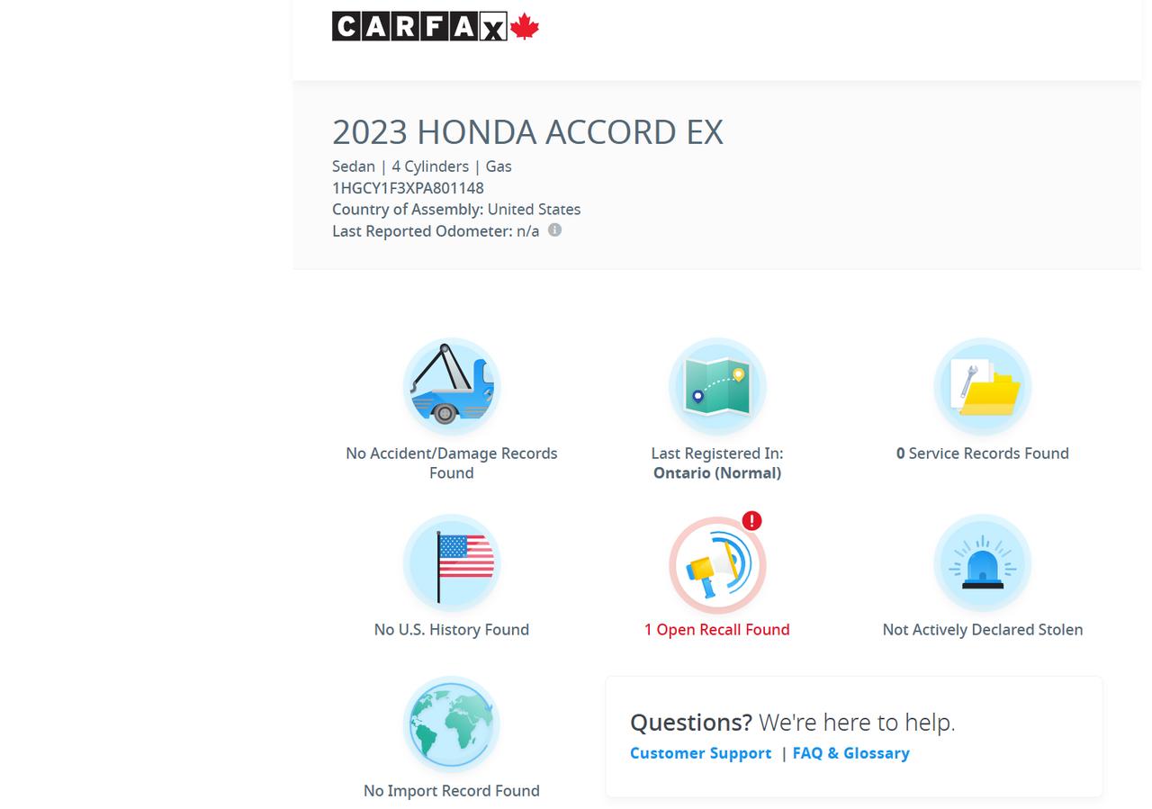 2023 Honda Accord EX+Roof+Adapive Cruise+LKA+BSM+CLEAN CARFAX Photo