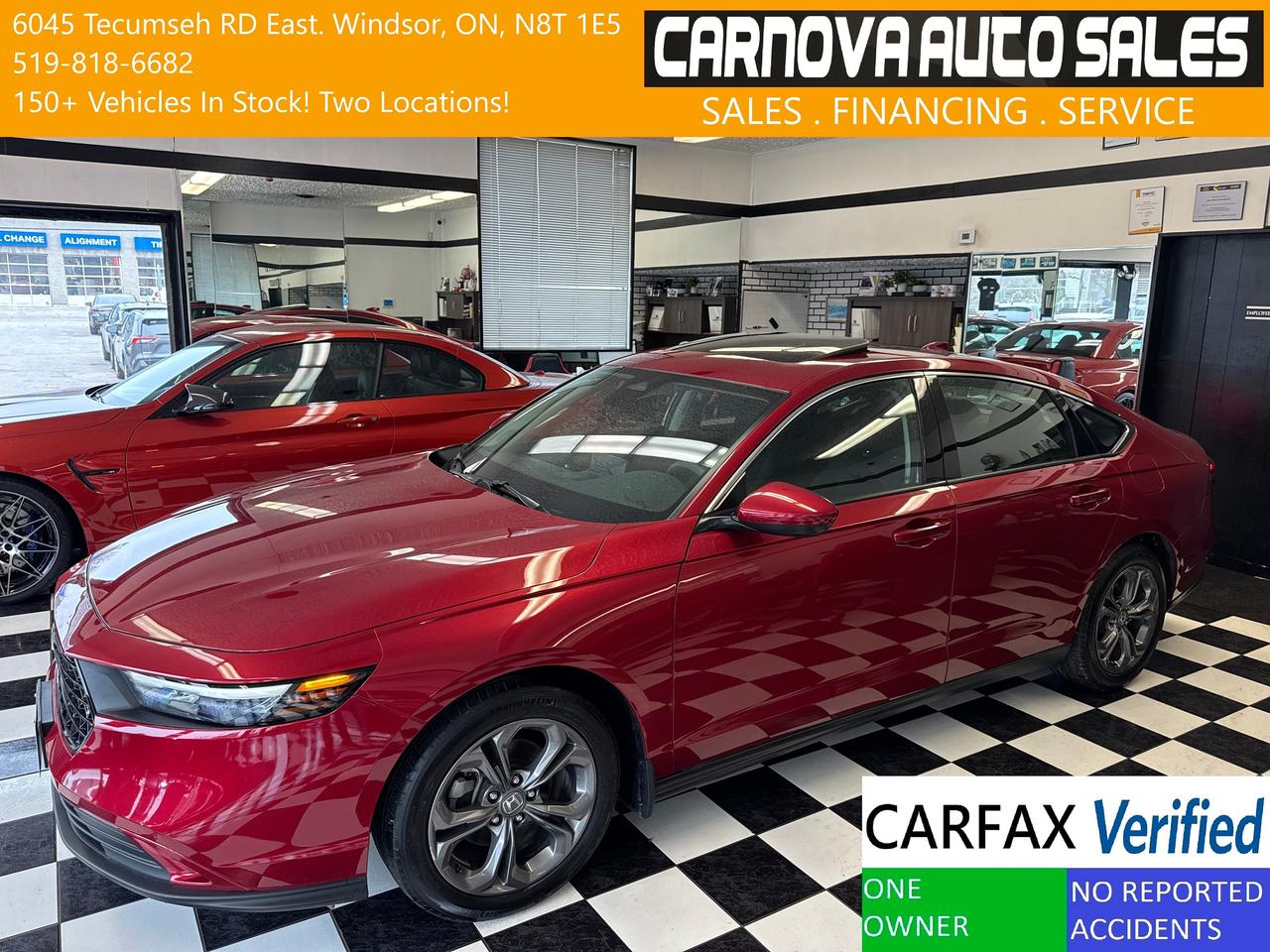 2023 Honda Accord EX+Roof+Adapive Cruise+LKA+BSM+CLEAN CARFAX Photo0