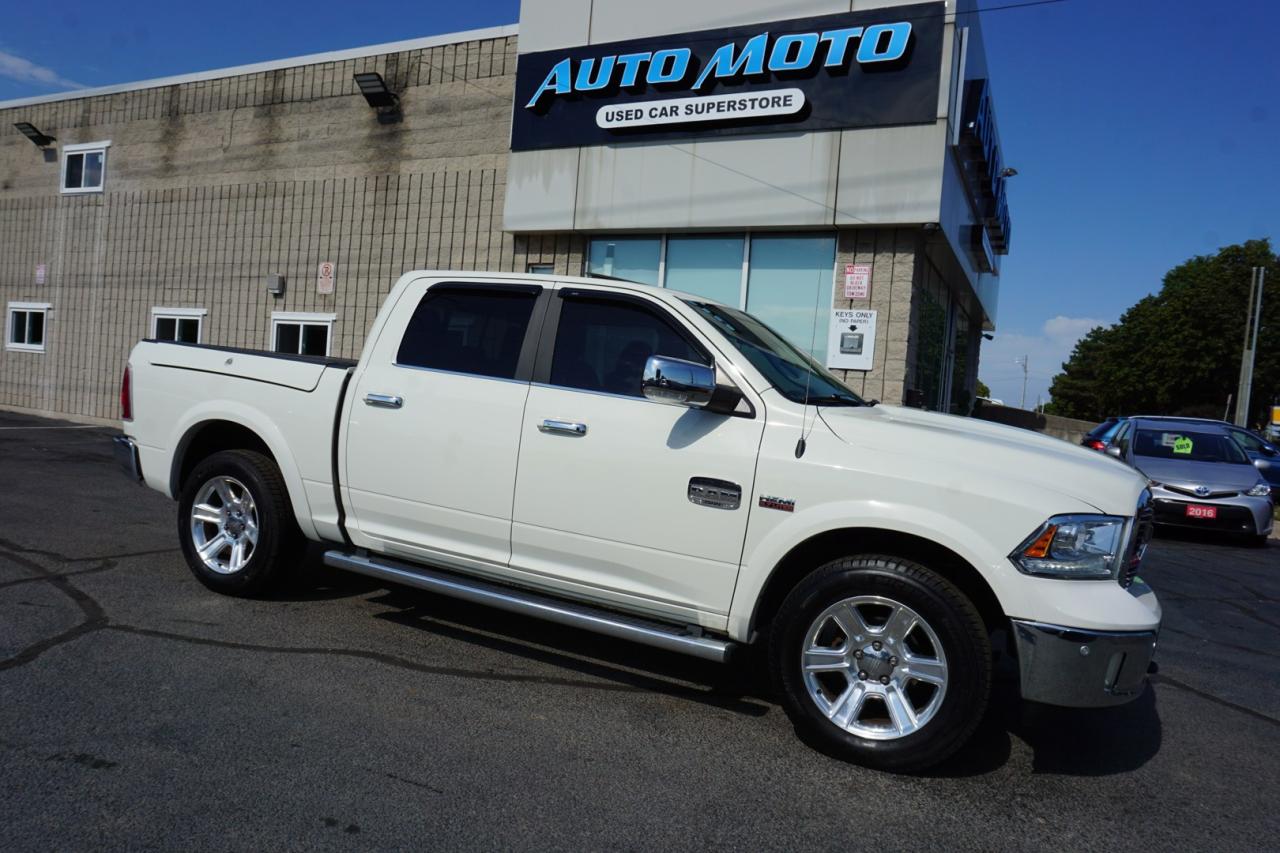 Used 2017 RAM 1500 LONGHORN HEMI V8 CREW 4WD CERTIFIED *DODGE MAINTAIN* CAMERA NAV BLUETOOTH LEATHER HEATED SEATS SUNROOF CRUISE ALLOYS for sale in Burlington, ON