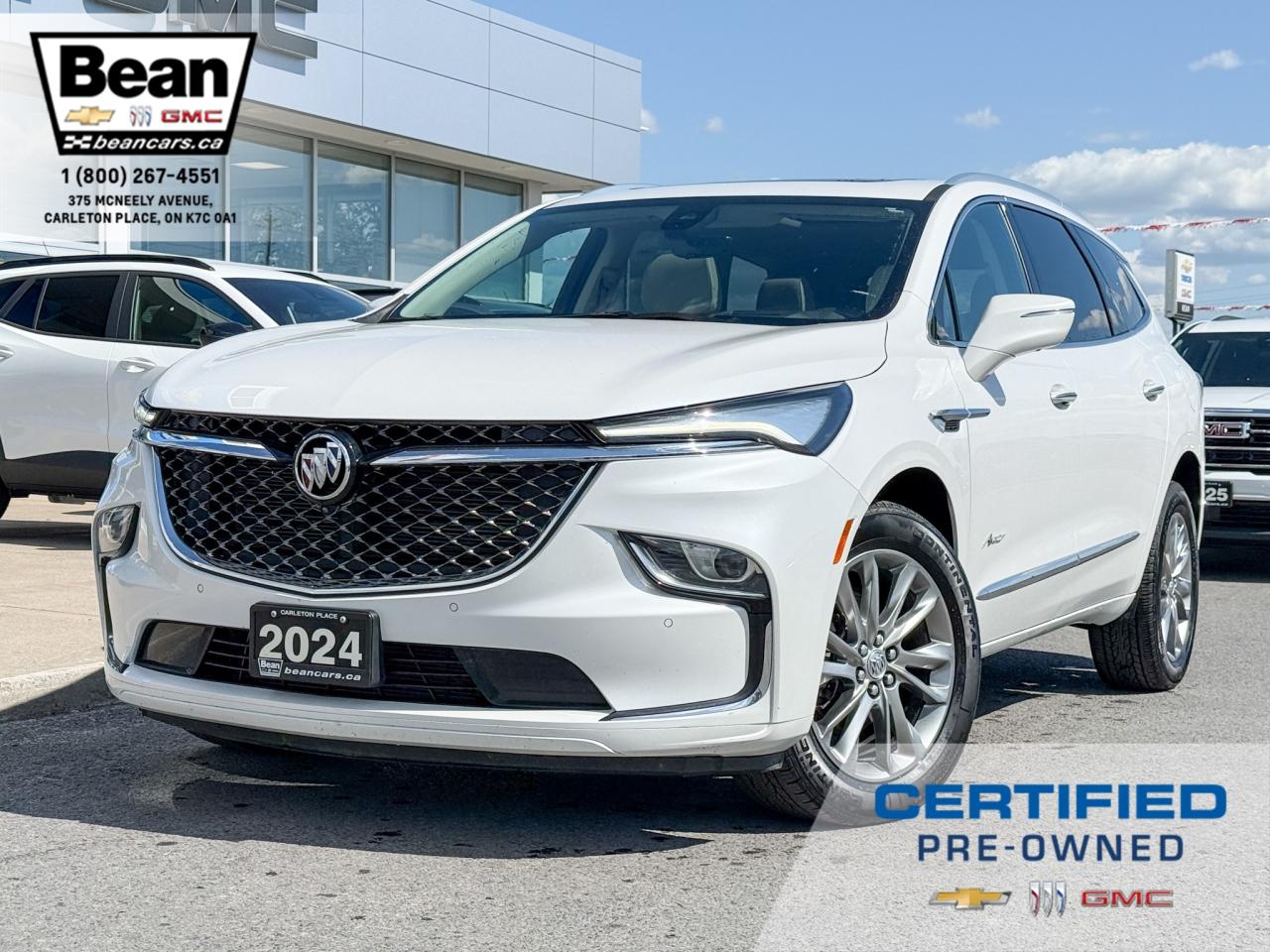 Used 2024 Buick Enclave Avenir ONE OWNER, CLEAN CARFAX, 2.0L 4CYL, AWD, HEATED & VENTILATED FRONT LEATHER SEATS, HEATED STEERING WHEEL, HEATED REAR SEATS, HEAD UP DISPLAY, BOSE AUDIO SYSTEM, SUNROOF, REMOTE START, HD SURROUND VISIO for sale in Carleton Place, ON
