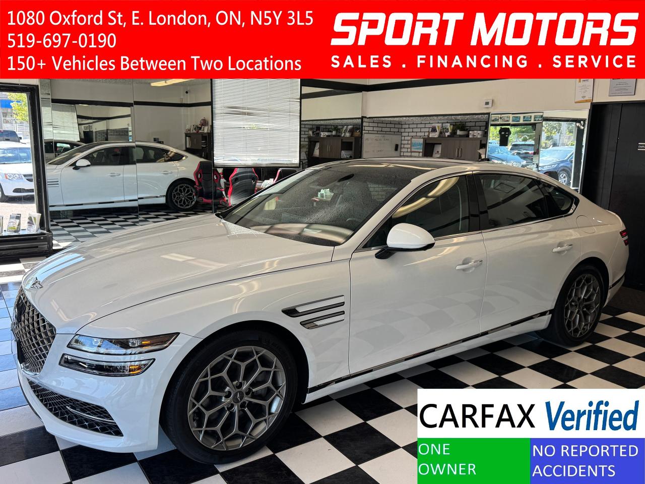 Used 2023 Genesis G80 2.5T Advanced AWD+LIKE NEW+ONE OWNER+CLEAN CARFAX for sale in London, ON
