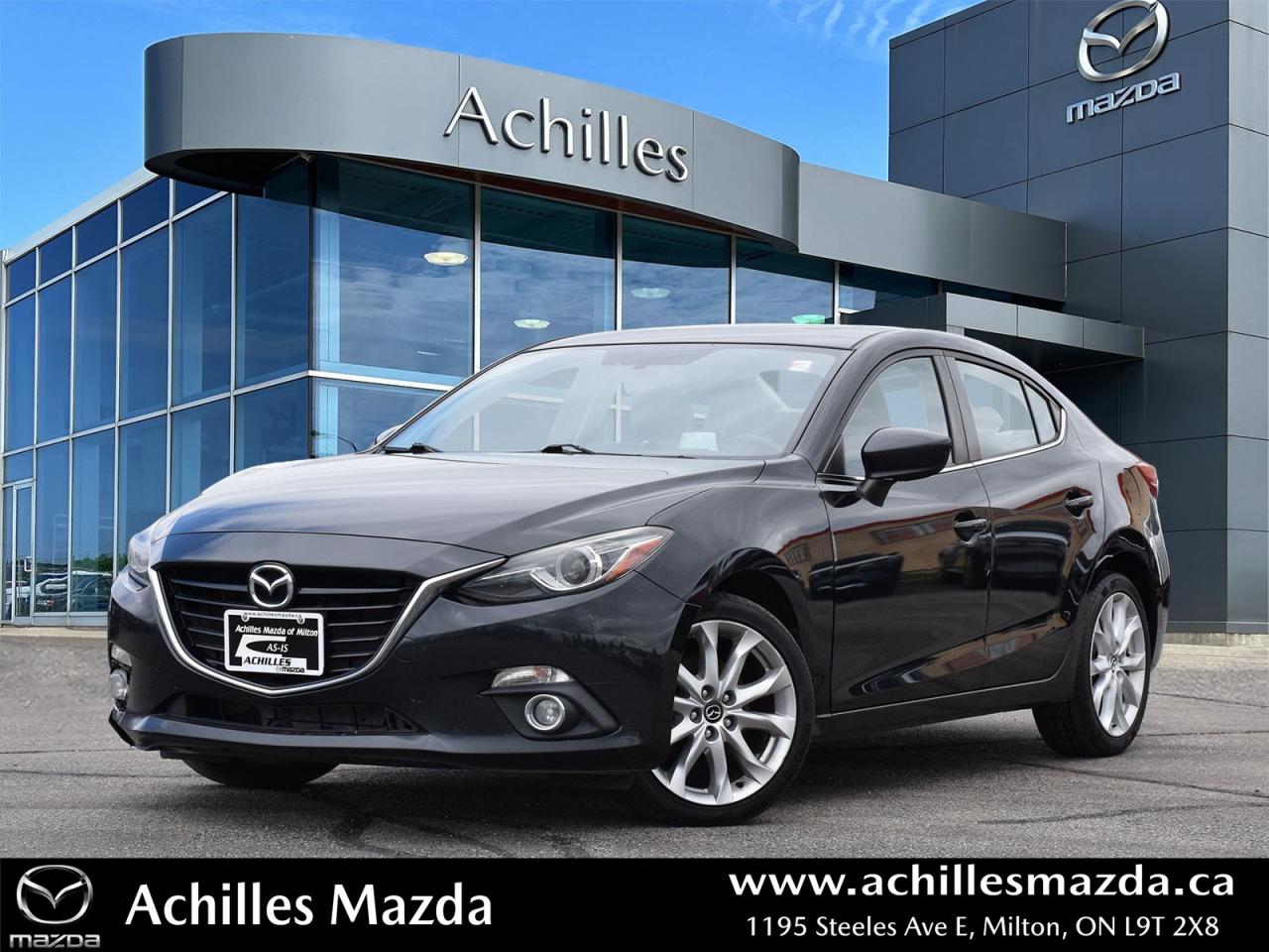 Used 2015 Mazda MAZDA3 GT *AS-IS* AUTO, LEATHER, MOONROOF for sale in Milton, ON