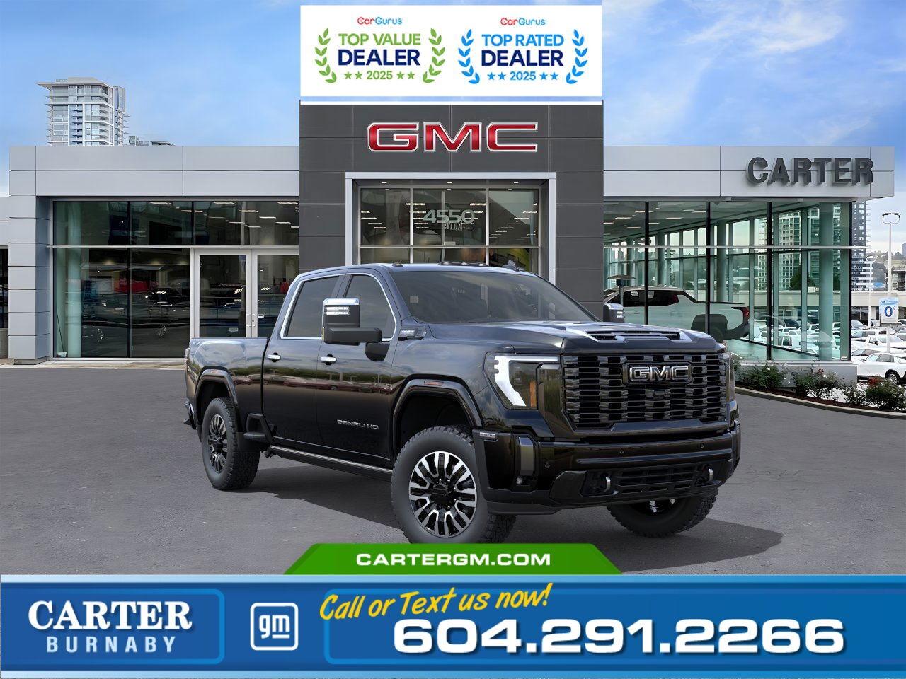 New 2025 GMC Sierra 3500 HD DENALI ULTIMATE 4WD | TRAILERING PKG/LEATHER SEATS for sale in Burnaby, BC