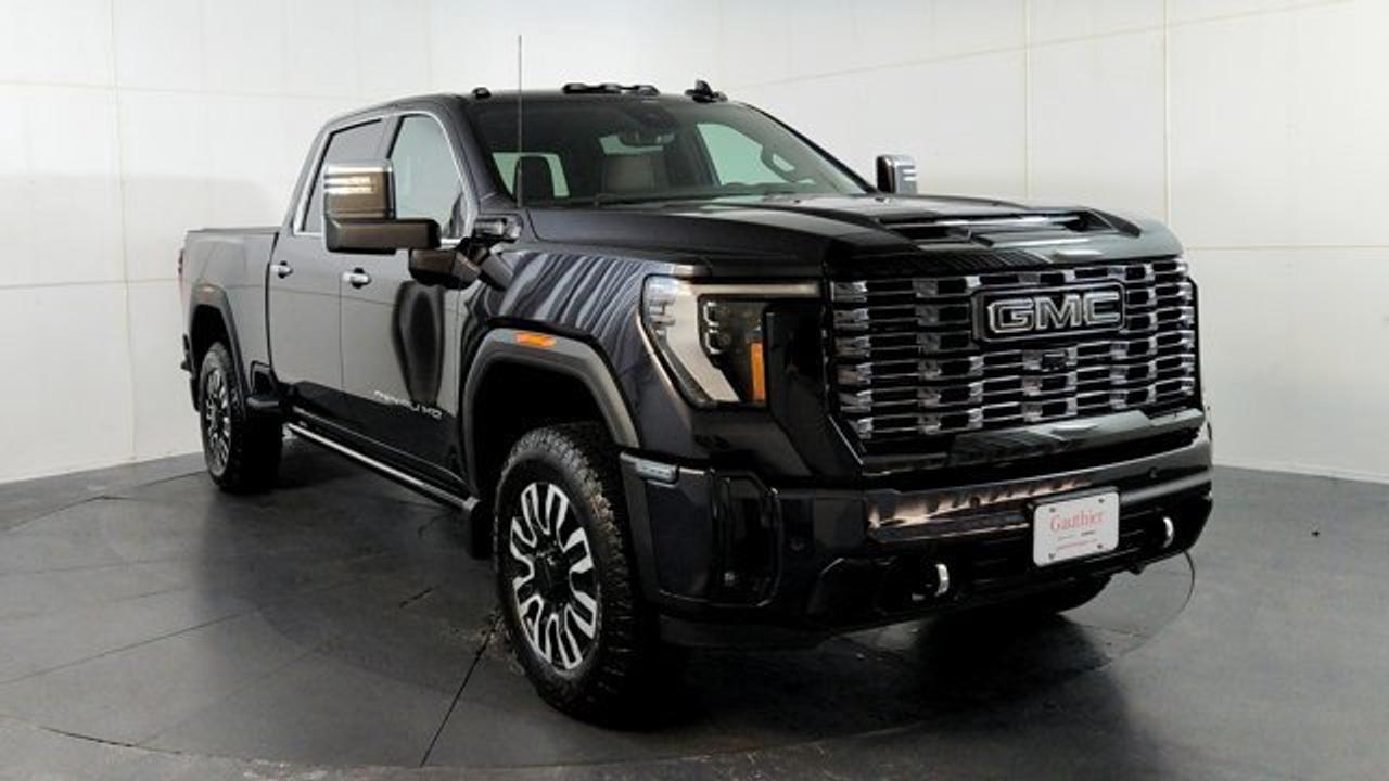 This top-tier heavy-duty truck brings together advanced power and upscale refinement. Its driven by a 6.6-liter Duramax turbo-diesel V8 paired with a 10-speed Allison automatic transmission, delivering around 470 horsepower and an impressive 975 lb-ft of torque for excellent towing capability. Wrapped in a bold exterior, it features the exclusive Vader chrome grille, gloss-black-insert 20-inch Ultra-Bright machined wheels, animated LED projector headlamps. Inside, the cabin elevates comfort and design with Alpine Umber full-grain leather seats (with massage function), open-pore Paldao wood trim, laser-etched topographic patterns of Mt. Denali, and high-tech multitouch infotainment including a 13.4-inch touchscreen and premium Bose sound system. This model also comes ready to install a gooseneck or 5th wheel hitch, an upfitter switch kit to facilitate installation of aftermarket electrical accessories, and a universal vehicle module to integrate upfit equipment controls.