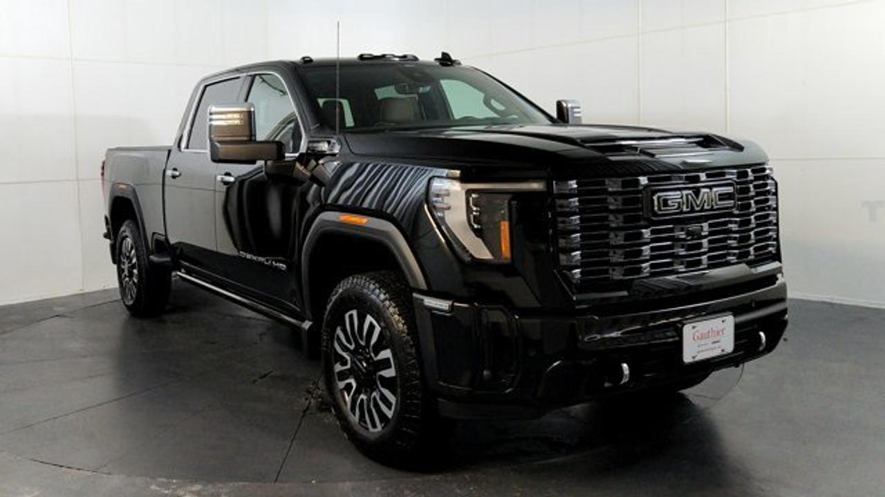 This top-tier heavy-duty truck brings together advanced power and upscale refinement. Its driven by a 6.6-liter Duramax turbo-diesel V8 paired with a 10-speed Allison automatic transmission, delivering around 470 horsepower and an impressive 975 lb-ft of torque for excellent towing capability. Wrapped in a bold exterior, it features the exclusive Vader chrome grille, gloss-black-insert 20-inch Ultra-Bright machined wheels, animated LED projector headlamps. Inside, the cabin elevates comfort and design with Alpine Umber full-grain leather seats (with massage function), open-pore Paldao wood trim, laser-etched topographic patterns of Mt. Denali, and high-tech multitouch infotainment including a 13.4-inch touchscreen and premium Bose sound system. This model also comes ready to install a gooseneck or 5th wheel hitch, an upfitter switch kit to facilitate installation of aftermarket electrical accessories, and a universal vehicle module to integrate upfit equipment controls.