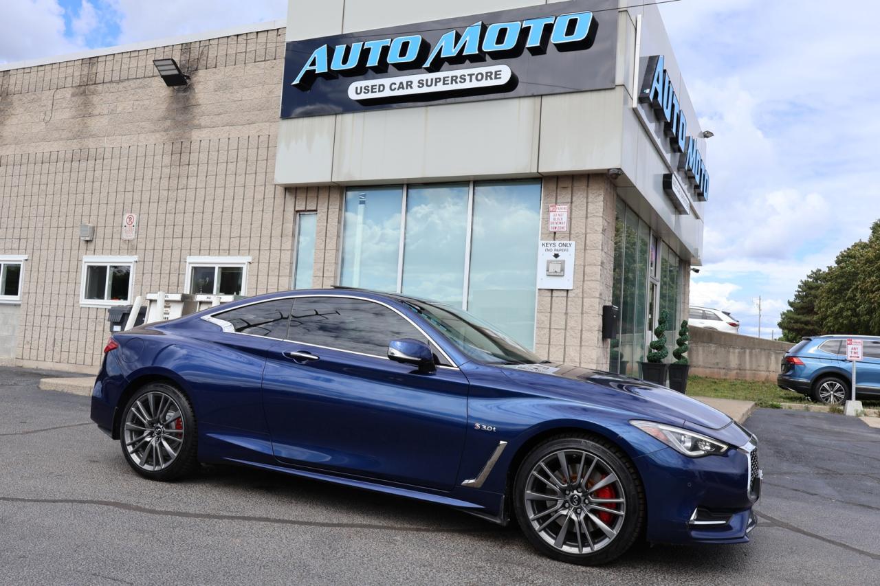 Used 2017 Infiniti Q60 S 3.0T RED SPORT 400 AWD CERTIFIED CAMERA NAV BLUETOOTH LEATHER HEATED SEATS SUNROOF CRUISE ALLOYS for sale in Burlington, ON