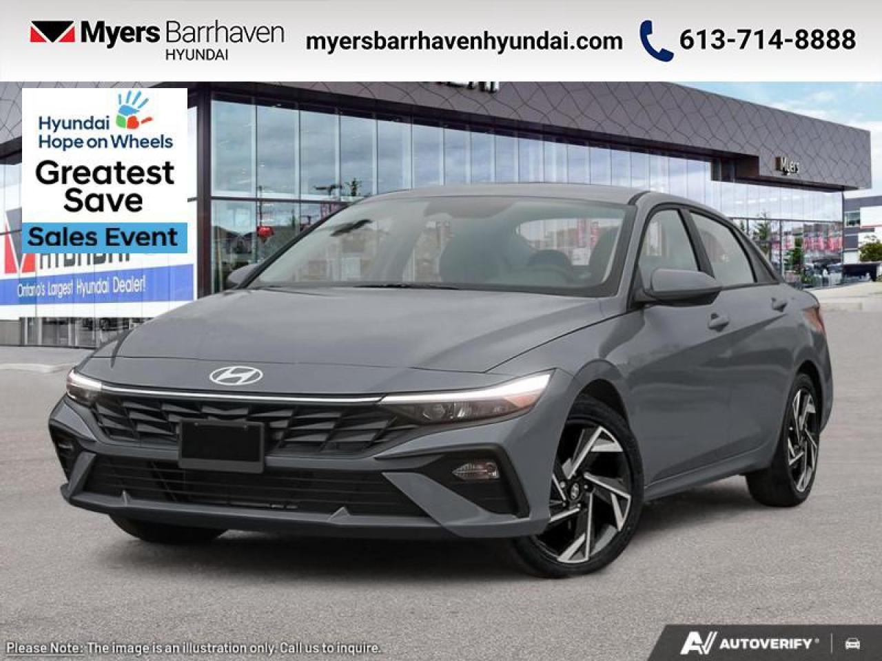 New 2025 Hyundai Elantra Preferred IVT w/Tech Pkg  - $206 B/W for sale in Nepean, ON