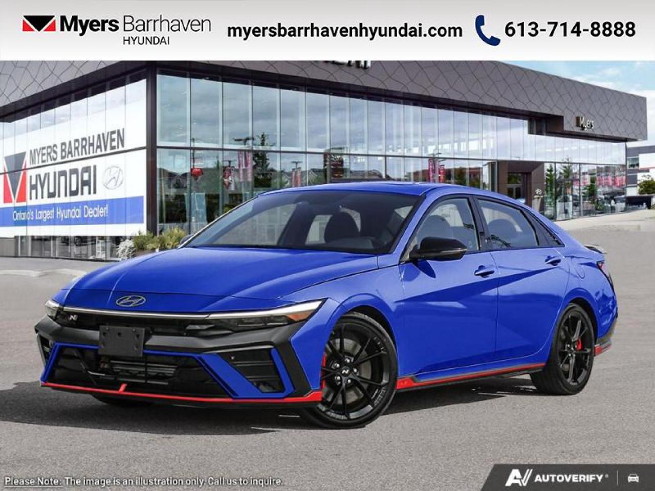 New 2025 Hyundai Elantra N DCT  - Sunroof -  Premium Audio - $281 B/W for sale in Nepean, ON