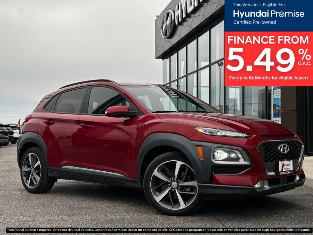 Used 2021 Hyundai KONA 1.6T Ultimate AWD w/Red Colour Pack for sale in Midland, ON