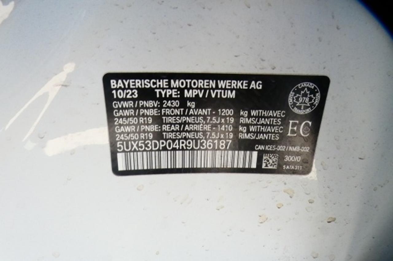 2024 BMW X3 xDrive30i w/Htd Leather, pano S/R, NAV, BUC - Photo #23