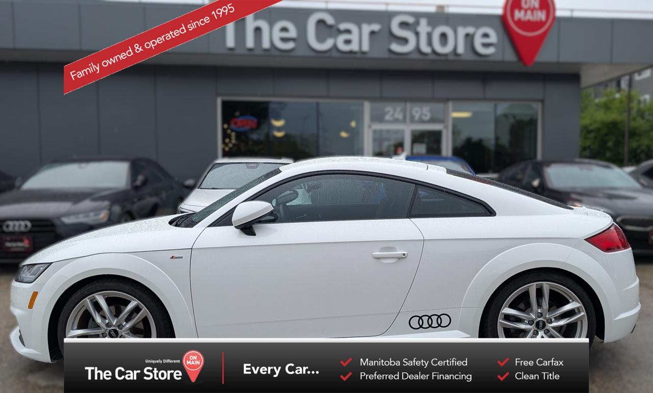COUPE S-LINE PROGRESSIVE LOCAL MB CAR NO ACCIDENTS! 
 
  
 We are a local Family Owned business and we try to do things a little different. 
   
 At The Car Store on Main every vehicle is Manitoba Safety Certified. 
 Every vehicle sold is eligible for the Advantage Plan: 
 30 Day Warranty on all MB Safety certificate related items. 
 CarFax Vehicle History Report  
 2 sets of Keys 
 Wholesale access to all other Miscellaneous Accessories (i.e. Wtr Tires, Remote Starr, all misc vehicle accessories/parts, etc...) 
 And of course a Full tank of Gas. 
   
 There is no Gimmicks or games, we are always aggressive on our prices and try to separate ourselves from the rest. 
 We also have an on-site Certified Banker who shops to get the best possible interest rates in with all Major Banks and Credit Unions! 
   
 Come to our Brand New modern showroom and see what makes us Uniquely Different!  
   
 Located on Main St. just North of Chief Peguis Trail. 
   
 To schedule an appointment call us directly at 204-669-1248 or email sales@thecarstore.ca 
   
 The Car Store on Main 
 -Uniquely Different- 
   
 www.thecarstore.ca 
 Local: 204-669-1248 
 Toll Free: 877-634-2975 
   
 A local family owned business unlike typical car lots, there are no pressure tactics, no games, no gimmicks, no Sales Manager, General Manager or Used Car Manager, just straight answers and fair deals all the time! 
   
 *PRICE DOES NOT INCLUDE TAXES (G.S.T & P.S.T) 
  Dealer Permit # 4481