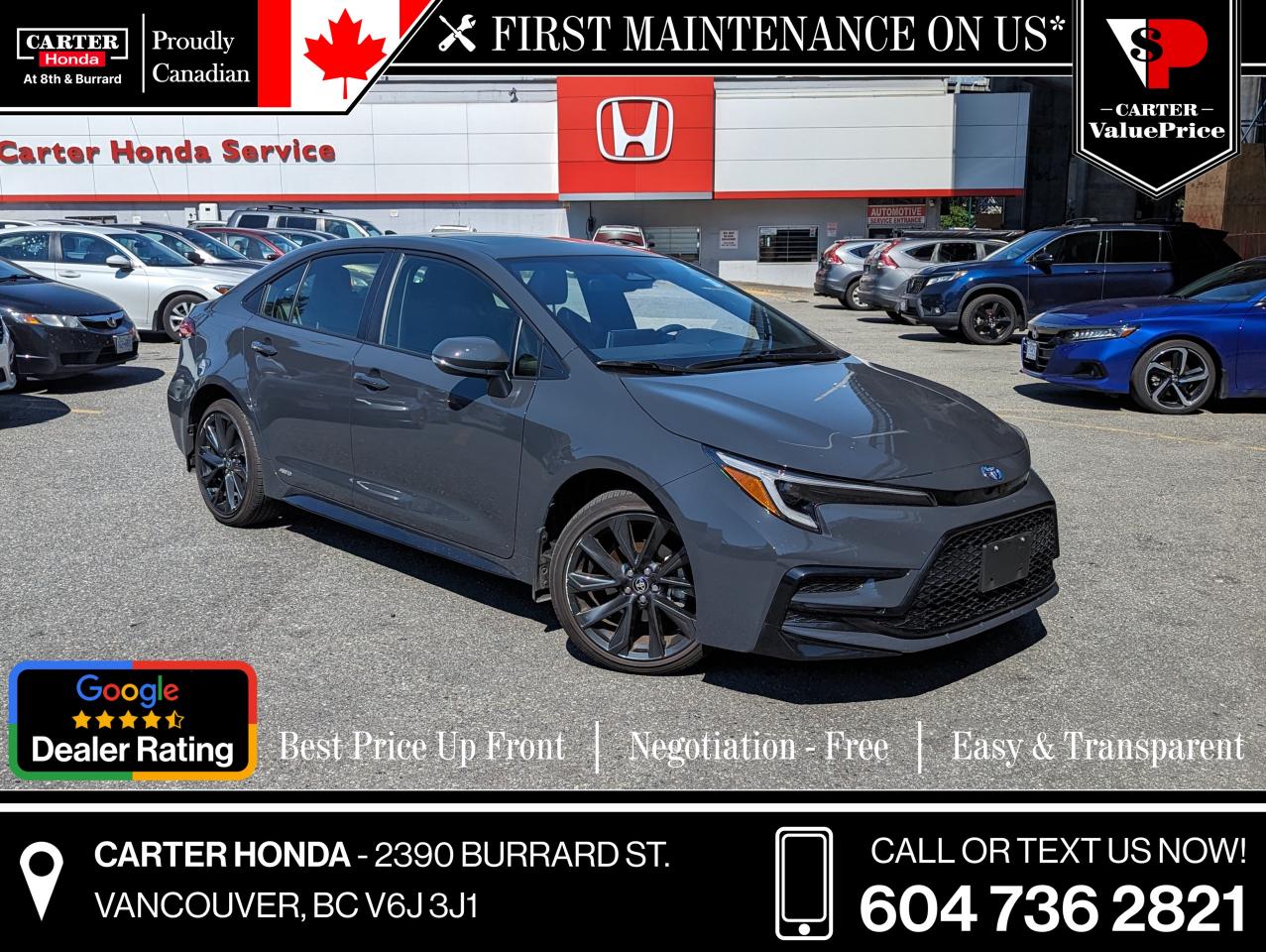 Used 2024 Toyota Corolla Hybrid LE CVT AWD for sale in Vancouver, BC