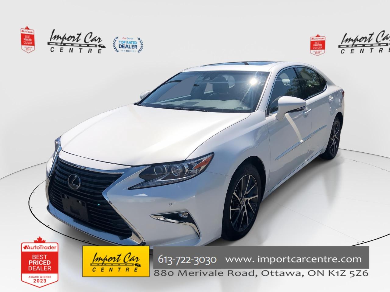 Used 2017 Lexus ES 350 TOURING PKG, ONLY 66KKMS!!  LEATHER, ROOF, NAVI, B for sale in Ottawa, ON