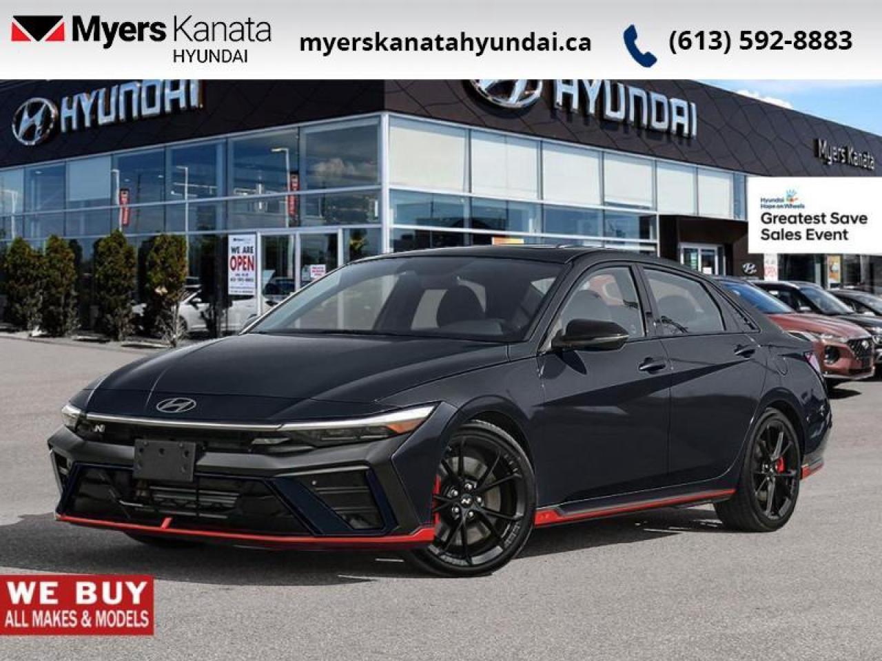 New 2025 Hyundai Elantra N Manual  - Sunroof -  Premium Audio - $134.23 /Wk for sale in Kanata, ON