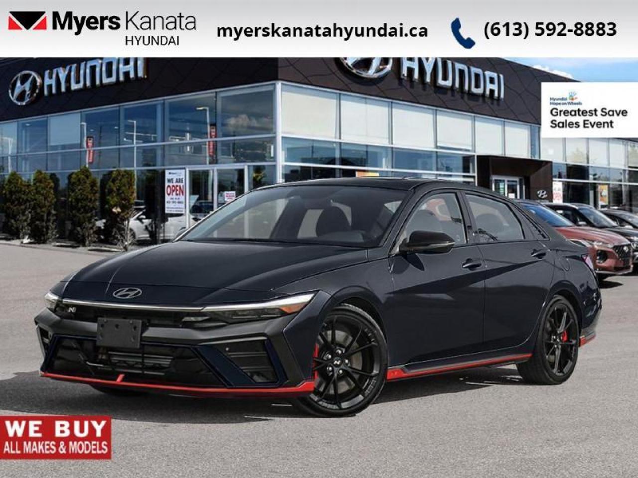 New 2025 Hyundai Elantra N Manual  - Sunroof -  Premium Audio - $134.23 /Wk for sale in Kanata, ON