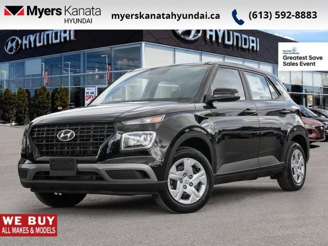 New 2025 Hyundai Venue Essential IVT  - Heated Seats - $89.09 /Wk for sale in Kanata, ON