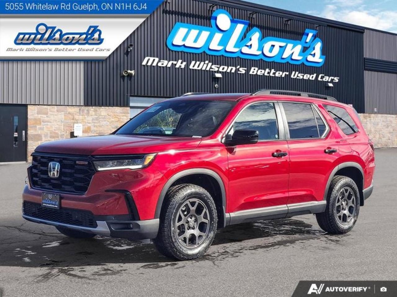 Used 2023 Honda Pilot TrailSport AWD | Leather | Sunroof | Adaptive Cruise | Heated Wheel + Seats | Power Seat & More ! for sale in Guelph, ON