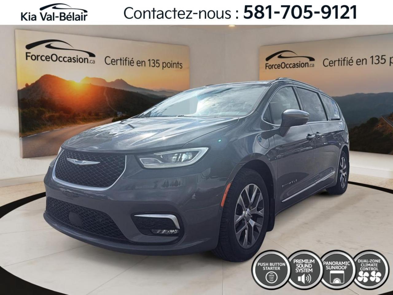 Used 2021 Chrysler Pacifica Hybrid PINNACLE *HYBRID *V6 *TOIT *CUIR *BI-ZONE *HARMAN KARDON for sale in Québec, QC