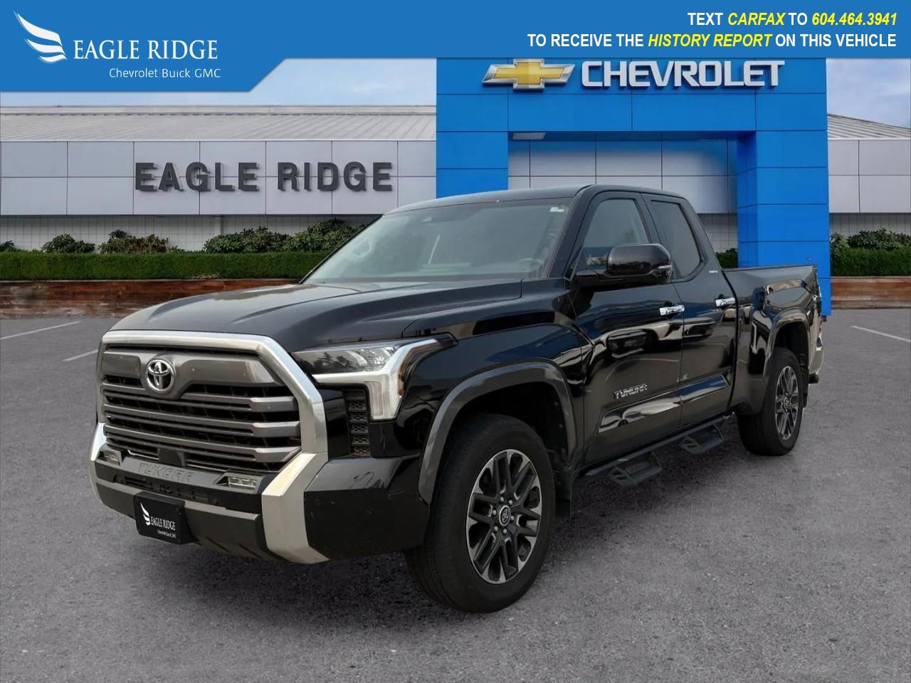 Used 2023 Toyota Tundra Limited Leather Shift Knob, Navigation System, Overhead console, Panic alarm, Passenger vanity mirror, Power driver seat, Power steering, Power windows, Regular Ride Suspension, Speed-sensing steering, Tachom for sale in Coquitlam, BC
