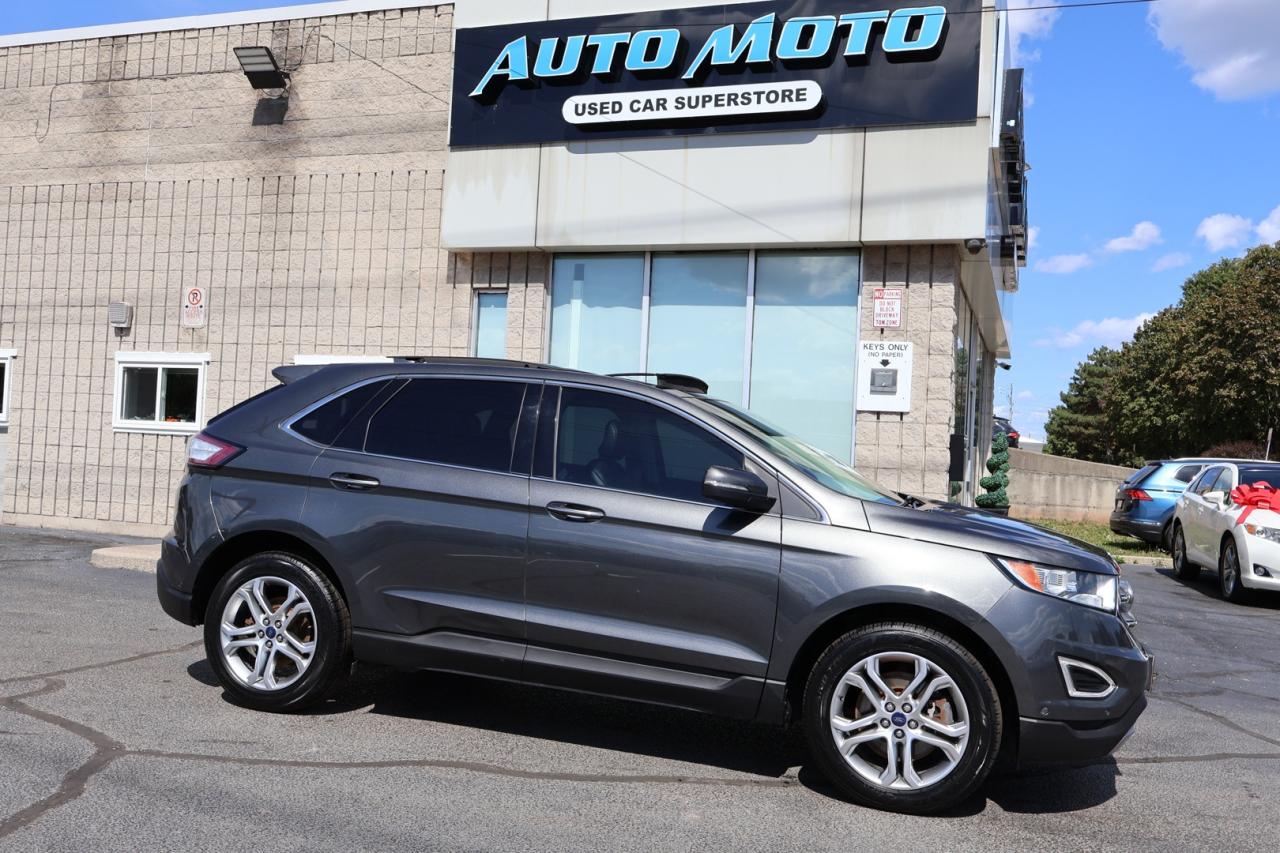 Used 2016 Ford Edge TITANIUM AWD CERTIFIED *1 OWNER*ACCIDENT FREE* CAMERA NAV BLUETOOTH LEATHER HEATED SEATS PANO ROOF CRUISE ALLOYS for sale in Burlington, ON