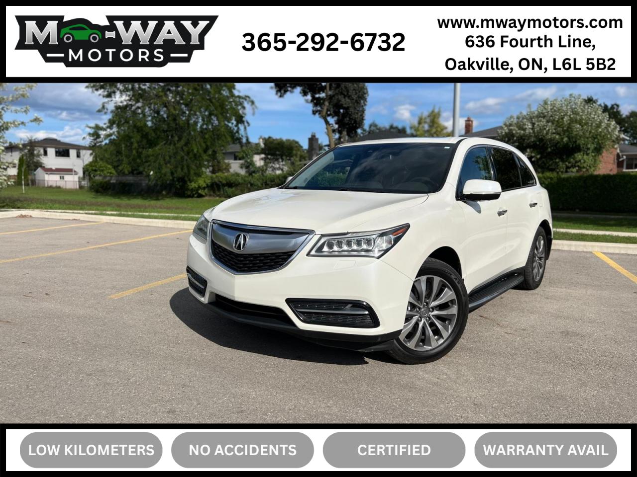 Used 2014 Acura MDX Technology Pkg No Accident Low Kms Heated Seats for sale in Oakville, ON