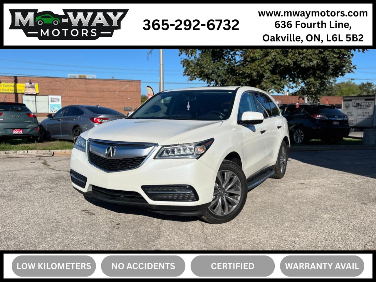 Used 2014 Acura MDX Technology Pkg No Accident Low Kms Heated Seats for sale in Oakville, ON