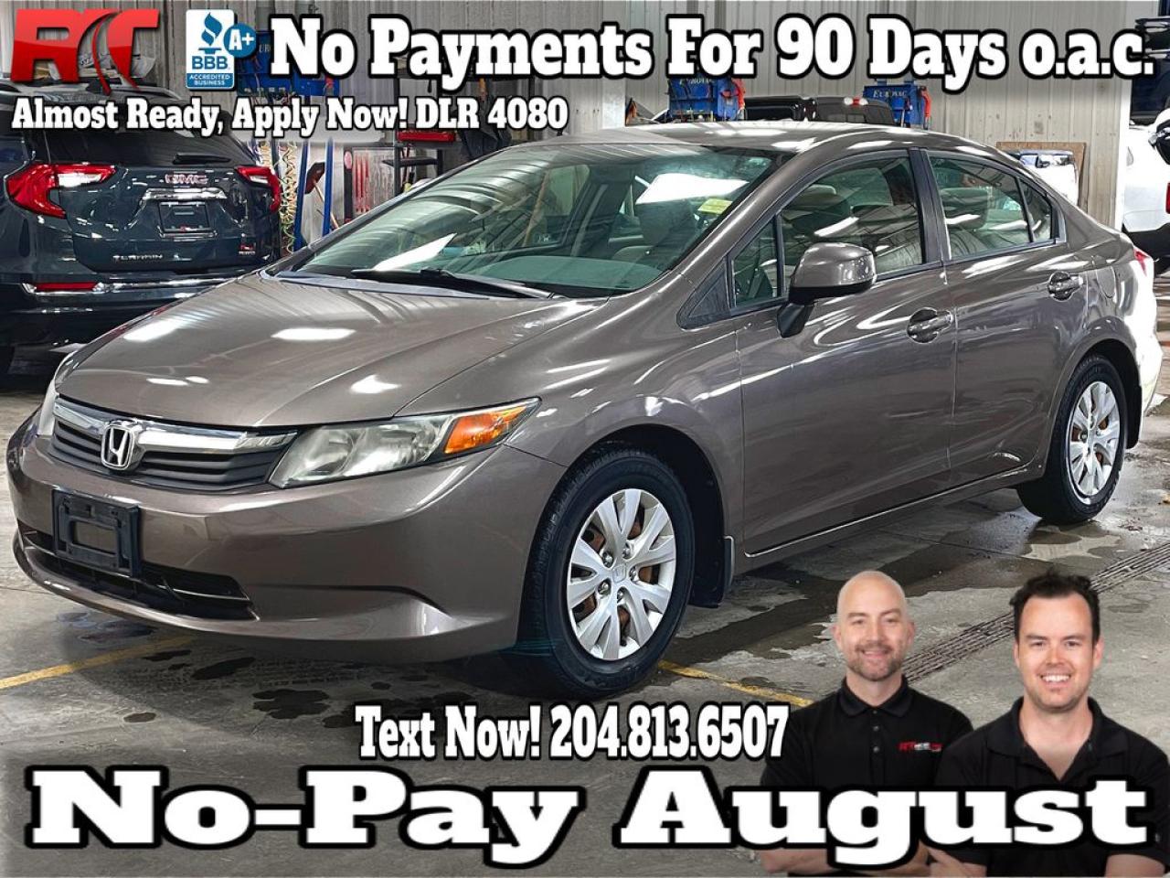 Used 2012 Honda Civic Sdn LX for sale in Winnipeg, MB