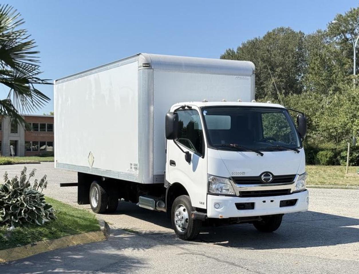 2020 Hino 155 18-Foot Diesel Cube Van Box  Truck, 5.1L, 4 cylinder, 2 door, automatic, RWD, white exterior, blue interior, cloth. Box dimensions: 18 feet long, 7 feet 8 wide, 7 feet 3 high. GVWR 14,500 LBS / 6,580 KG. This item is currently OFFSITE. You must register an appointment with our office to schedule an offsite viewing. Appointments must be made a minimum of one business day in advance (and as defined by the days that Repo.com is open for business) before your appointment can be scheduled and confirmed. We may, at our own discretion, instead opt to transport smaller items to Repo.coms main yard for viewing purposes.  $66,830.00 plus $375 processing fee, $67,205.00 total payment obligation before taxes.   Listing report, warranty, contract commitment cancellation fee, financing available on approved credit (some limitations and exceptions may apply). All above specifications and information is considered to be accurate but is not guaranteed and no opinion or advice is given as to whether this item should be purchased. We do not allow test drives due to theft, fraud, acts of vandalism and undetectable impaired driving. Instead we provide the following benefits: Complimentary Warranty (with options to extend), Limited Money Back Satisfaction Guarantee on Fully Completed Contracts, Contract Commitment Cancellation, and an Open-Ended Sell-Back Option. Ask seller for details or call 604-522-REPO(7376) to confirm listing availability.