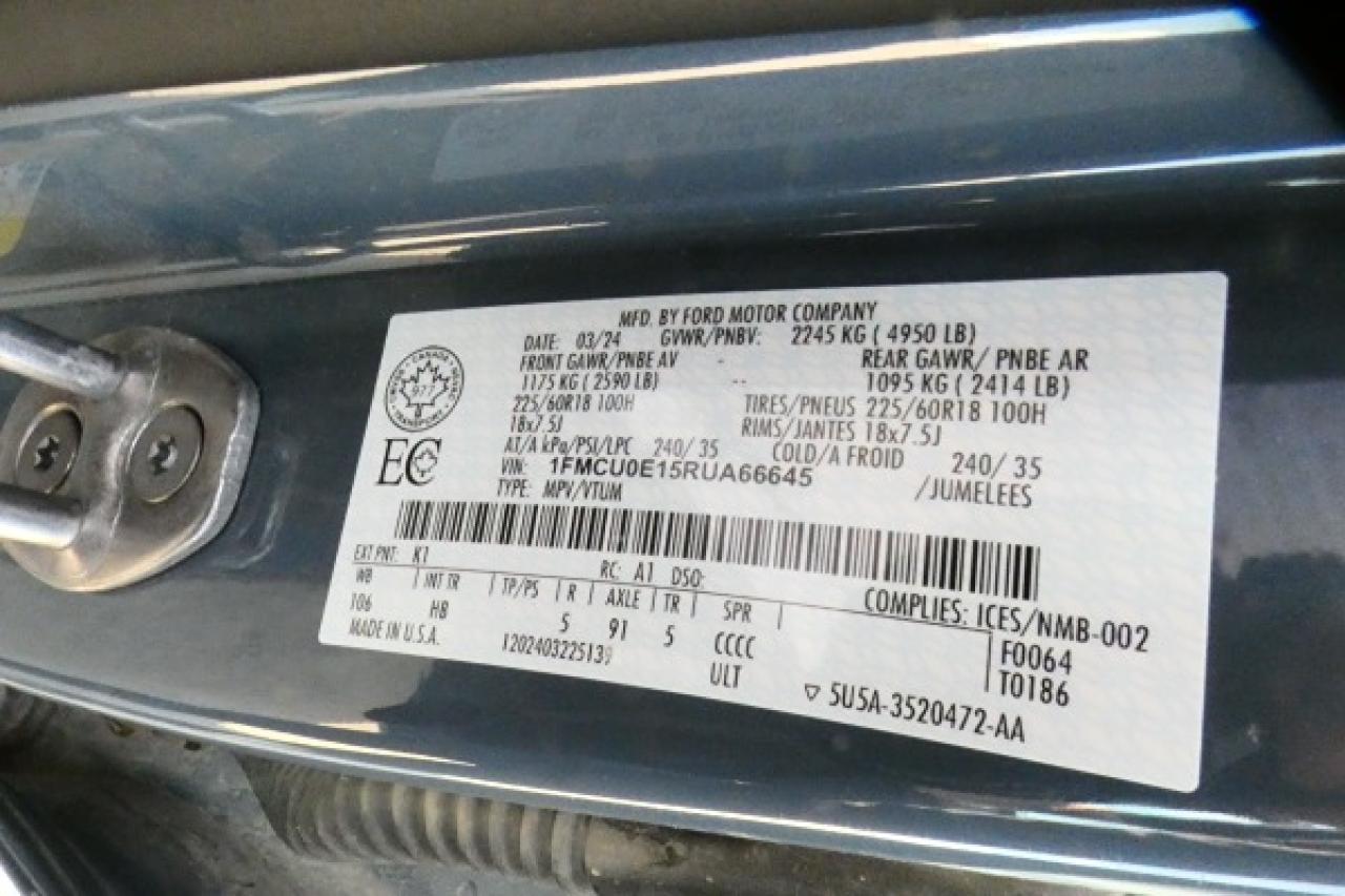 2024 Ford Escape HYBRID PHEV FWD w/Htd L.wrap, NAV, BUC - Photo #21