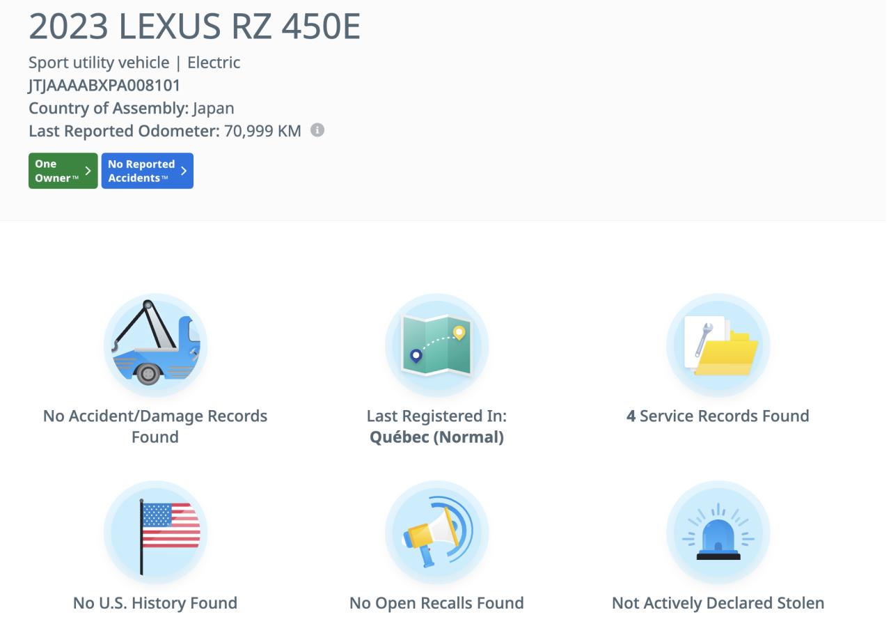 2023 Lexus RX RZ 450e No Accident One Owner EV Photo2