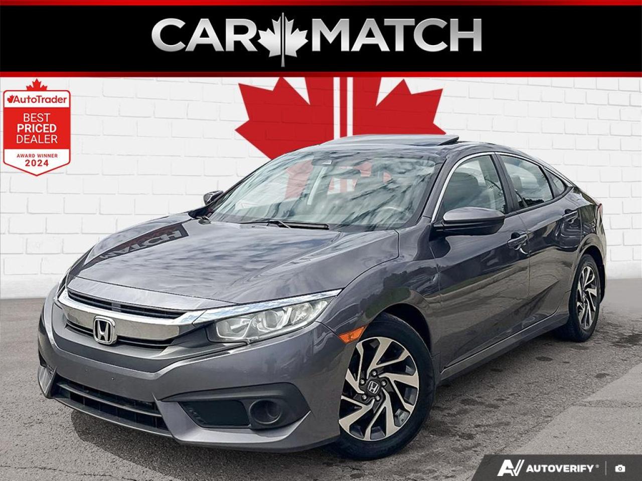 2018 Honda Civic EX / ROOF / HTD SEATS / BLINDSPOT CAMERA / ECOMODE