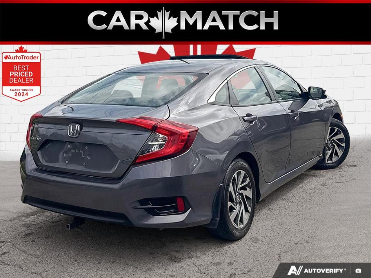 2018 Honda Civic EX / ROOF / HTD SEATS / BLINDSPOT CAMERA / ECOMODE - Photo #4
