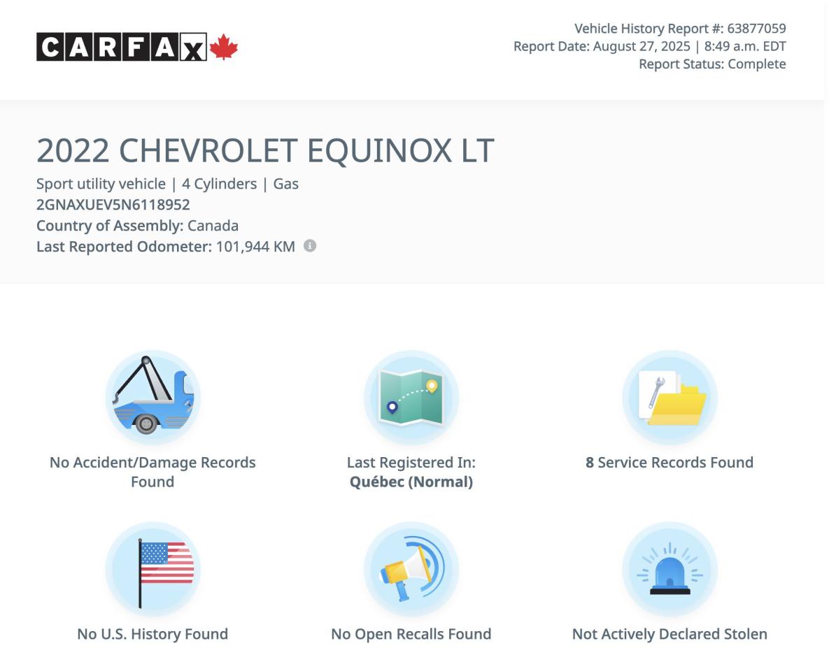 2022 Chevrolet Equinox LT No Accident Heat Seats Apple Carplay Lane Keep Photo2