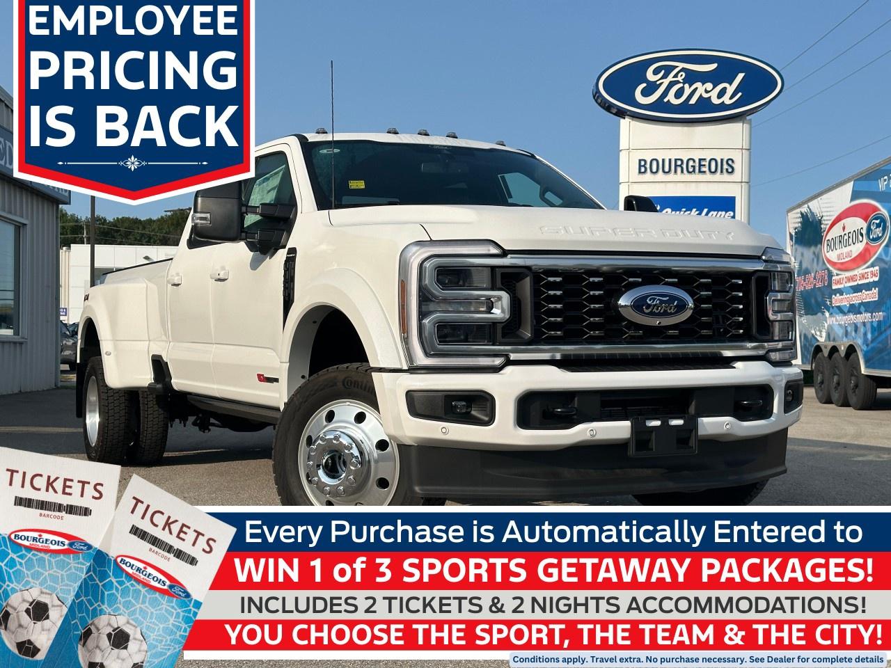 New 2025 Ford F-450 Super Duty DRW PLATINUM 4WD CREW CAB 8' BOX for sale in Midland, ON
