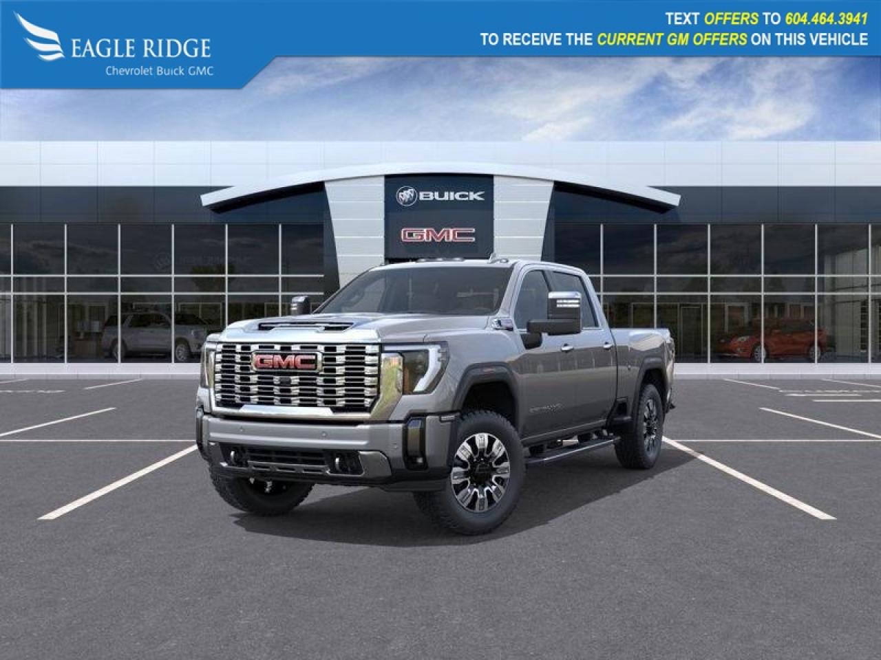 New 2026 GMC Sierra 3500 HD Denali Navigation, heated seats, 4WD, 13.4 touchscreen with Google built-in, remote vehicle start, engine stop/start, auto-locking rear differential, automatic emergency braking, HD surround vision, lane kee for sale in Coquitlam, BC