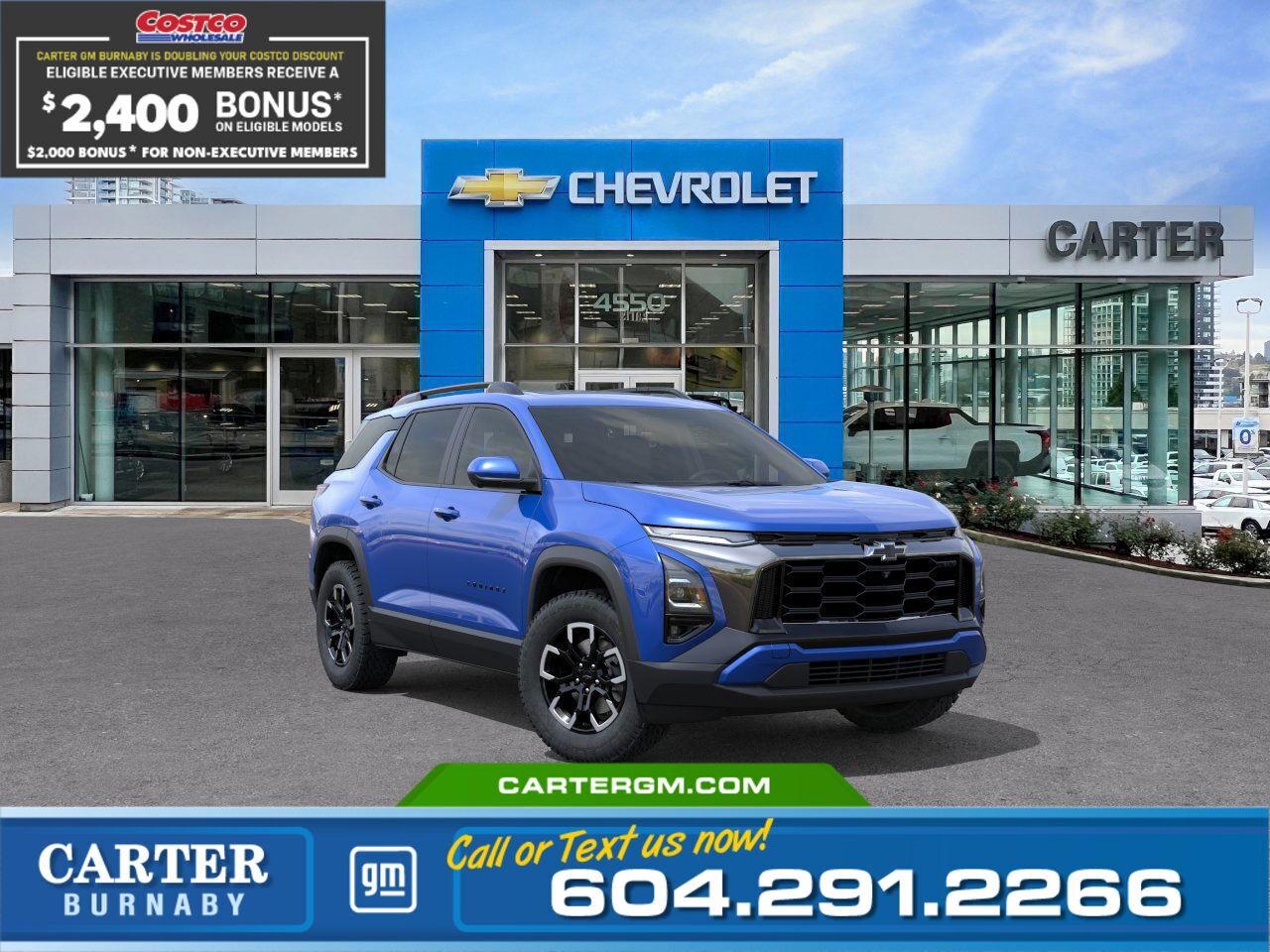 New 2026 Chevrolet Equinox ACTIV AWD | PANORAMIC SUNROOF/3 YEARS SIRIUSXM for sale in Burnaby, BC