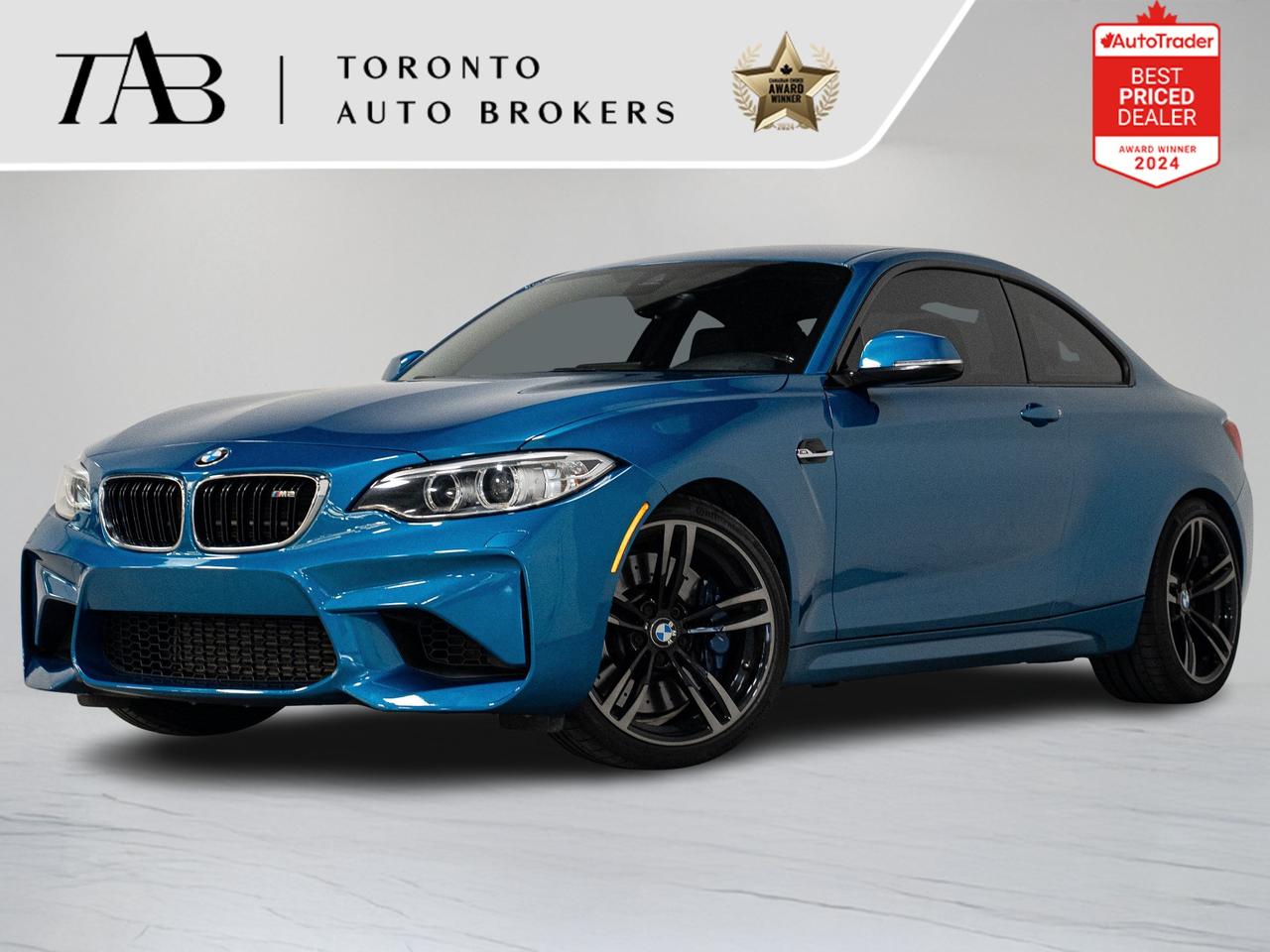 This beauitul 2016 BMW M2 is a local Ontario vehicle with a clean Carfax report. The 2016 BMW M2 delivers thrilling performance with its turbocharged straight-six engine and precise handling, all wrapped in a bold blue finish. This driver-focused coupe blends performance engineering with premium comfort, highlighted by Harman/Kardon audio, Aluminum Alloy Wheels, and signature M styling cues.

Key Features Include

Long Beach Blue Metallic - $895.00
Smart Device Integration - $600.00
M Double Clutch Transmission
Heated Steering Wheel
Rear View Camera
Alarm System
Universal Remote Control
Comfort Access
Velour Floor Mats
First Aid Kit
Auto Dimming Exterior Mirrors
Auto Dimming Interior Mirror
Smokers Package
Electric Seats w/ Driver Memory
Through Loading System
Lumbar Support
Storage Compartment Package
Heated Front Seats
High-Beam Assistant
Decoding for high-beam assistance
Driving Assistant
Park Distance Control, rear
Rain Sensor with Auto Headlamps
Adaptive Headlights
Automatic Climate Control
Km/h Speedometer
Lights Package
Additional 12-V Outlets
BMW Assist Emergency Call
BMW TeleServices
BMW Online
Advanced Real Time Traffic Information
Concierge Services
Remote Services
Convenience Telephony with Smartphone Connectivity
On-Board Navigation
SiriusXM Satellite Radio Tuner
Harman Kardon Sound System
DVD Area 1 Coding (NA)
19" Aluminum Alloy Wheels
Harman/Kardon Premium Audio System
Hard Drive Navigation with Real Time Traffic


NOW OFFERING 3 MONTH DEFERRED FINANCING PAYMENTS ON APPROVED CREDIT. 

WE OFFER THE BEST FINANCE RATES, AND DONT CHARGE ANY FINANCING FEE 

Looking for a top-rated pre-owned luxury car dealership in the GTA? Look no further than Toronto Auto Brokers (TAB)! Were proud to have won multiple awards, including the 2024 AutoTrader Best Priced Dealer, the 2024 CarGurus Award, the 2025 Top Choice Award, the 2025 Consumer Satisfaction Award, the 2025 Canadian Choice Award, the 2025 Three Best Rated Dealer Award, and many more!

With 30 years of experience serving the Greater Toronto Area, TAB is a respected and trusted name in the pre-owned luxury car industry. Our 30,000 sq.Ft indoor showroom is home to a wide range of luxury vehicles from top brands like BMW, Mercedes-Benz, Audi, Porsche, Land Rover, Jaguar, Aston Martin, Bentley, Maserati, and more. And we dont just serve the GTA, were proud to offer our services to all cities in Canada, including Vancouver, Montreal, Calgary, Edmonton, Winnipeg, Saskatchewan, Halifax, and more.

At TAB, were committed to providing a no-pressure environment and honest work ethics. As a family-owned and operated business, we treat every customer like family and ensure that every interaction is a positive one. Come experience the TAB Lifestyle at its truest form, luxury car buying has never been more enjoyable and exciting!

We offer a variety of services to make your purchase experience as easy and stress-free as possible. From competitive and simple financing and leasing options to extended warranties, aftermarket services, and full history reports on every vehicle, we have everything you need to make an informed decision. We welcome every trade, even if youre just looking to sell your car without buying, and when it comes to financing or leasing, we offer same day approvals, with access to over 50 lenders, including all of the banks in Canada. Feel free to check out your own Equifax credit score without affecting your credit score, simply click on the Equifax tab above and see if you qualify.


Call us today or visit our website to learn more about our inventory and services. And remember, all prices exclude applicable taxes and licensing, and vehicles can be certified at an additional cost of $999.