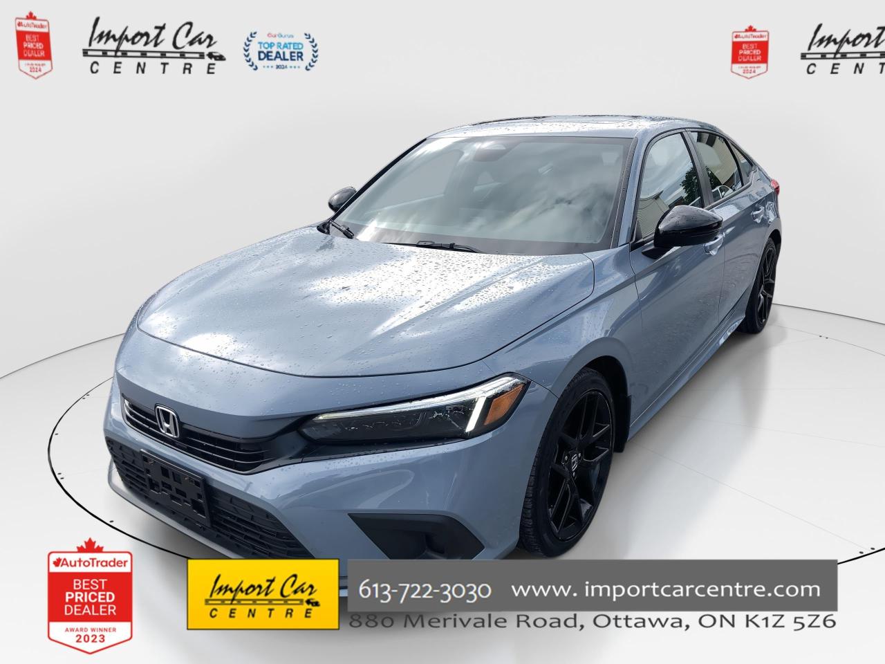 Used 2022 Honda Civic Sport SPORT, LIKE NEW!!  ROOF, HTD.SEATS, BK.CAM, for sale in Ottawa, ON