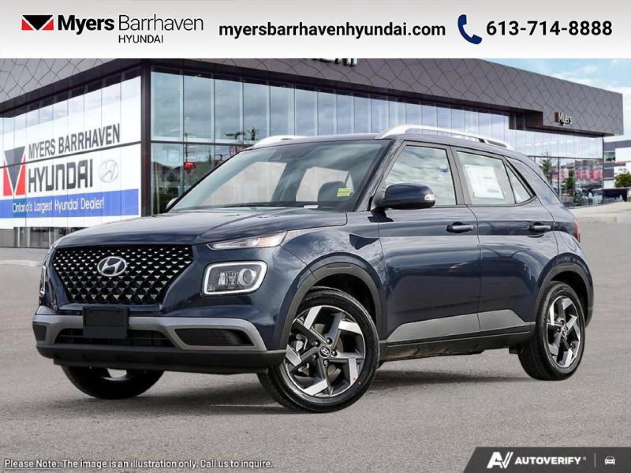 New 2025 Hyundai Venue Ultimate IVT w/Denim Interior  - $202 B/W for sale in Nepean, ON