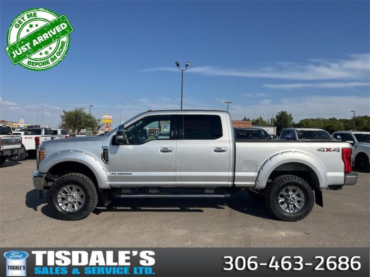 Check out the large selection of pre-owned vehicles at Tisdales today!<br> <br>   This Ford Super Duty is the toughest, most capable pickup truck that Ford has ever built, and thats saying a lot. This  2019 Ford F-350 Super Duty is fresh on our lot in Kindersley. <br> <br>High-strength, military grade aluminum construction in the body of this F-350 cuts out weight without sacrificing toughness. That weight reduction was reinvested in a fully boxed frame and stronger axles and chassis components. That brilliant engineering doesnt stop in the frame and body - the drivetrain at the heart of this Super Duty delivers the power and torque you need to get the job done. This truck is strong, comfortable, and ready for anything. This  sought after diesel Crew Cab 4X4 pickup  has 90,125 kms. Its  silver in colour  . It has an automatic transmission and is powered by a  450HP 6.7L 8 Cylinder Engine.  It may have some remaining factory warranty, please check with dealer for details. <br> To view the original window sticker for this vehicle view this <a href=http://www.windowsticker.forddirect.com/windowsticker.pdf?vin=1FT8W3BT1KED20315 target=_blank>http://www.windowsticker.forddirect.com/windowsticker.pdf?vin=1FT8W3BT1KED20315</a>. <br/><br> <br>To apply right now for financing use this link : <a href=http://www.tisdales.com/shopping-tools/apply-for-credit.html target=_blank>http://www.tisdales.com/shopping-tools/apply-for-credit.html</a><br><br> <br/><br>Tisdales is not your standard dealership. Sales consultants are available to discuss what vehicle would best suit the customer and their lifestyle, and if a certain vehicle isnt readily available on the lot, one will be brought in.<br> Come by and check out our fleet of 20+ used cars and trucks and 70+ new cars and trucks for sale in Kindersley.  o~o