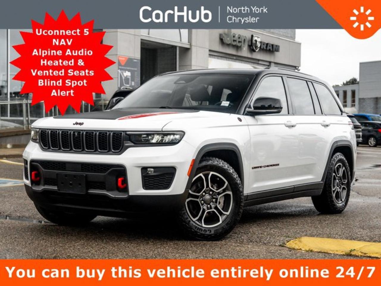 Used 2022 Jeep Grand Cherokee Trailhawk Uconnect 5 NAV Alpine Audio Heated & Vented Seats for sale in Thornhill, ON