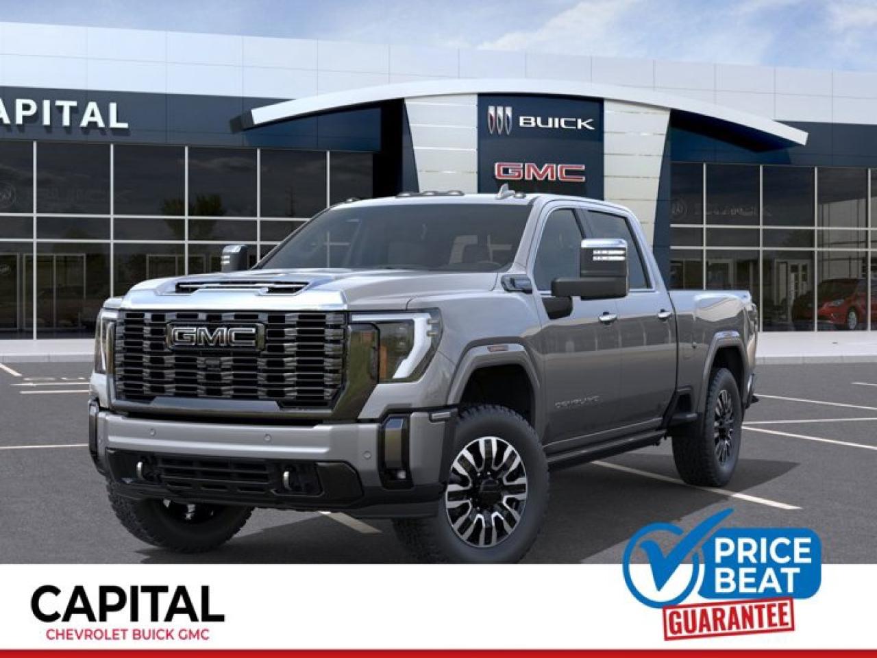 This GMC Sierra 3500HD delivers a Turbocharged Diesel V8 6.6L/ engine powering this Automatic transmission. REAR AXLE, 3.42 RATIO, PREMIUM FLOOR LINERS WITH REMOVABLE CARPET INSERT, FRONT, LPO, SPORT PEDAL COVER KIT (dealer-installed).*This GMC Sierra 3500HD Comes Equipped with These Options *LPO, HITCH PACKAGE Gooseneck ball and chain tiedown kit with case, (dealer-installed), HEAVY DUTY FRONT SPRING/CAMPER PACKAGE Note: If ordered for Camper usage, recommend ordering (UY2) Trailering wiring provisions, GOOSENECK / 5TH WHEEL PREP PACKAGE -- Hitch platform to accept Gooseneck or 5th Wheel hitch. Includes hitch platform with tray to accept ball, stamped bed holes with removable caps installed and bed mounted 7-pin trailer harness (similar to UY2 harness). , LPO, BODY COLOUR WHEEL ARCH MOULDINGS (dealer-installed), HIGH IDLE SWITCH, ENGINE, DURAMAX 6.6L TURBO-DIESEL V8, B20-DIESEL COMPATIBLE (470 hp [350.5 kW] @ 2800 rpm, 975 lb-ft of torque [1322 Nm] @ 1600 rpm) (STD), DENALI ULTIMATE PREFERRED EQUIPMENT GROUP includes standard equipment, ALTERNATORS, DUAL, 220-AMPS PRIMARY, 170-AMPS AUXILIARY, 3 YEARS SIRIUSXM, Wireless Phone Projection for Apple CarPlay and Android Auto.* Visit Us Today *For a must-own GMC Sierra 3500HD come see us at Capital Chevrolet Buick GMC Inc., 13103 Lake Fraser Drive SE, Calgary, AB T2J 3H5. Just minutes away!
