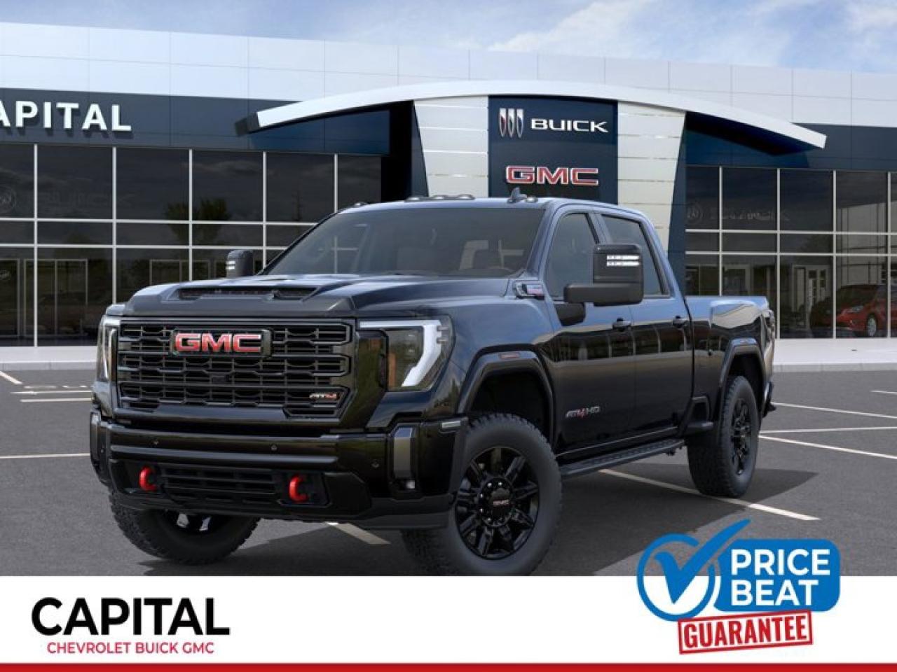 This GMC Sierra 3500HD boasts a Turbocharged Diesel V8 6.6L/ engine powering this Automatic transmission. TRANSMISSION, 10-SPEED AUTOMATIC, REAR AXLE, 3.42 RATIO, LPO, SPORT PEDAL COVER KIT (dealer-installed).*This GMC Sierra 3500HD Comes Equipped with These Options *LPO, HITCH PACKAGE Gooseneck ball and chain tiedown kit with case, (dealer-installed), HEAVY DUTY FRONT SPRING/CAMPER PACKAGE Note: If ordered for Camper usage, recommend ordering (UY2) Trailering wiring provisions, GOOSENECK / 5TH WHEEL PREP PACKAGE -- Hitch platform to accept Gooseneck or 5th Wheel hitch. Includes hitch platform with tray to accept ball, stamped bed holes with removable caps installed and bed mounted 7-pin trailer harness (similar to UY2 harness)., AT4 PREMIUM PLUS PACKAGE includes (PDO) AT4 Preferred Package, (CF5) power sunroof, (CWM) Technology Package and (VXW) Off-Road High Clearance step, LPO , LPO, OFF-ROAD HIGH CLEARANCE STEP (dealer-installed), LPO, BODY COLOUR WHEEL ARCH MOULDINGS (dealer-installed), HIGH IDLE SWITCH, GVWR, 12,100 LBS. (5488 KG) WITH SINGLE REAR WHEELS, ENGINE, DURAMAX 6.6L TURBO-DIESEL V8, B20-DIESEL COMPATIBLE (470 hp [350.5 kW] @ 2800 rpm, 975 lb-ft of torque [1322 Nm] @ 1600 rpm) (Includes (K05) engine block heater.), AT4 PREFERRED EQUIPMENT GROUP includes standard equipment.* Stop By Today *For a must-own GMC Sierra 3500HD come see us at Capital Chevrolet Buick GMC Inc., 13103 Lake Fraser Drive SE, Calgary, AB T2J 3H5. Just minutes away!