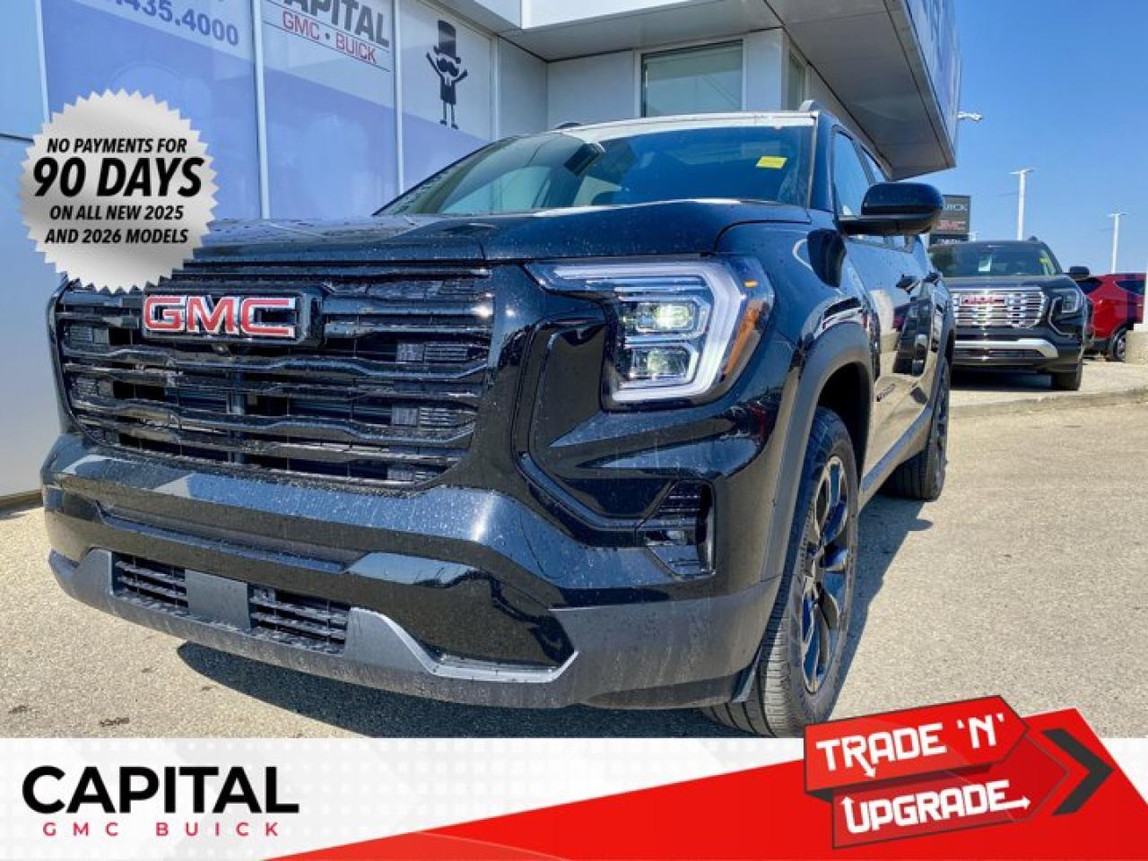 Come and experience the Fully Loaded 2026 GMC Terrain Elevation Midnight Edition... This all-wheel-drive SUV is fully equipped with options like Technology Package 2, Convenience 3 package, Heated Seats, Heated Steering, Rear Streaming Camera Mirror, Remote Start, Heated Wiper Park, Adaptive Cruise Control, Black Emblems, Wireless Charger, Rear Park Assist, 360 CAM, a massive horizontal touchscreen, and so much more! CALL NOWAsk for the Internet Department for more information or book your test drive today! Text 825-445-0521 for fast answers at your fingertips!AMVIC Licensed Dealer - Licence Number B1044900Disclaimer: All prices are plus taxes and include all cash credits and loyalties. See dealer for details. AMVIC Licensed Dealer # B1044900