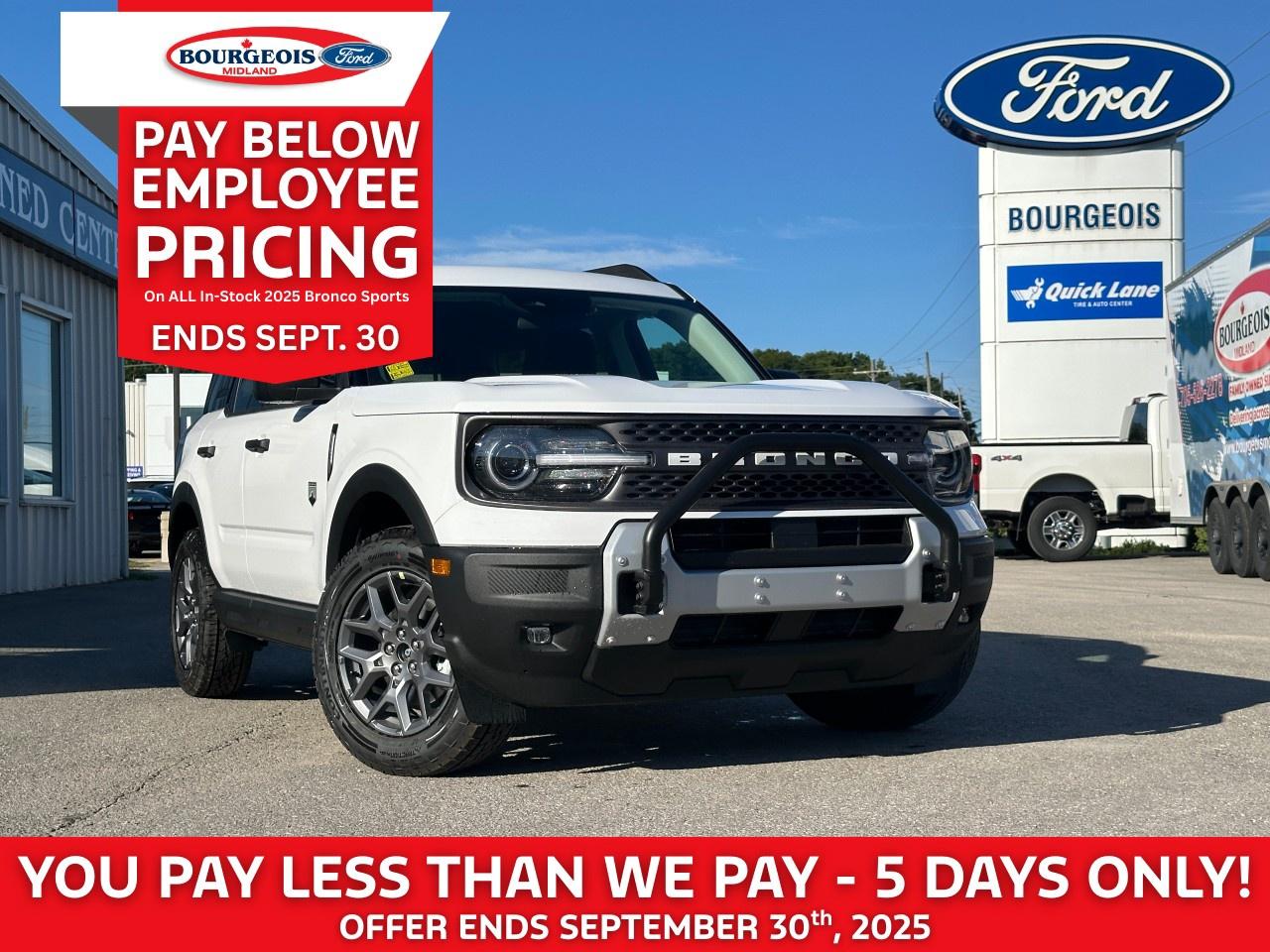 New 2025 Ford Bronco Sport Big Bend 4x4 for sale in Midland, ON
